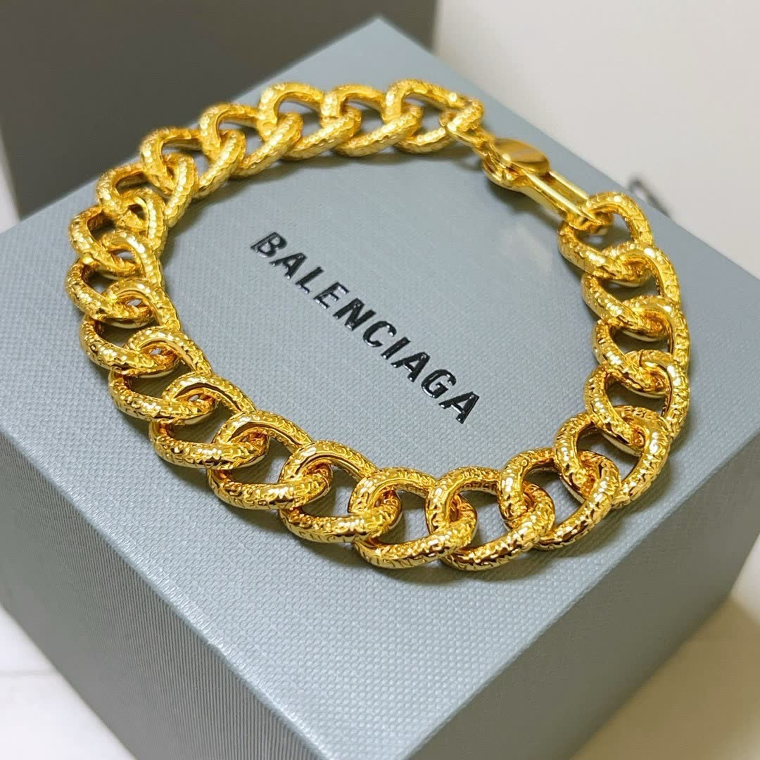 Balenciaga Gold-Plated Chain Bracelet