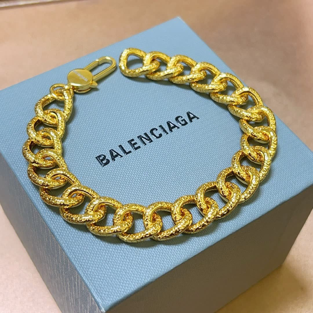 Balenciaga Gold-Plated Chain Bracelet