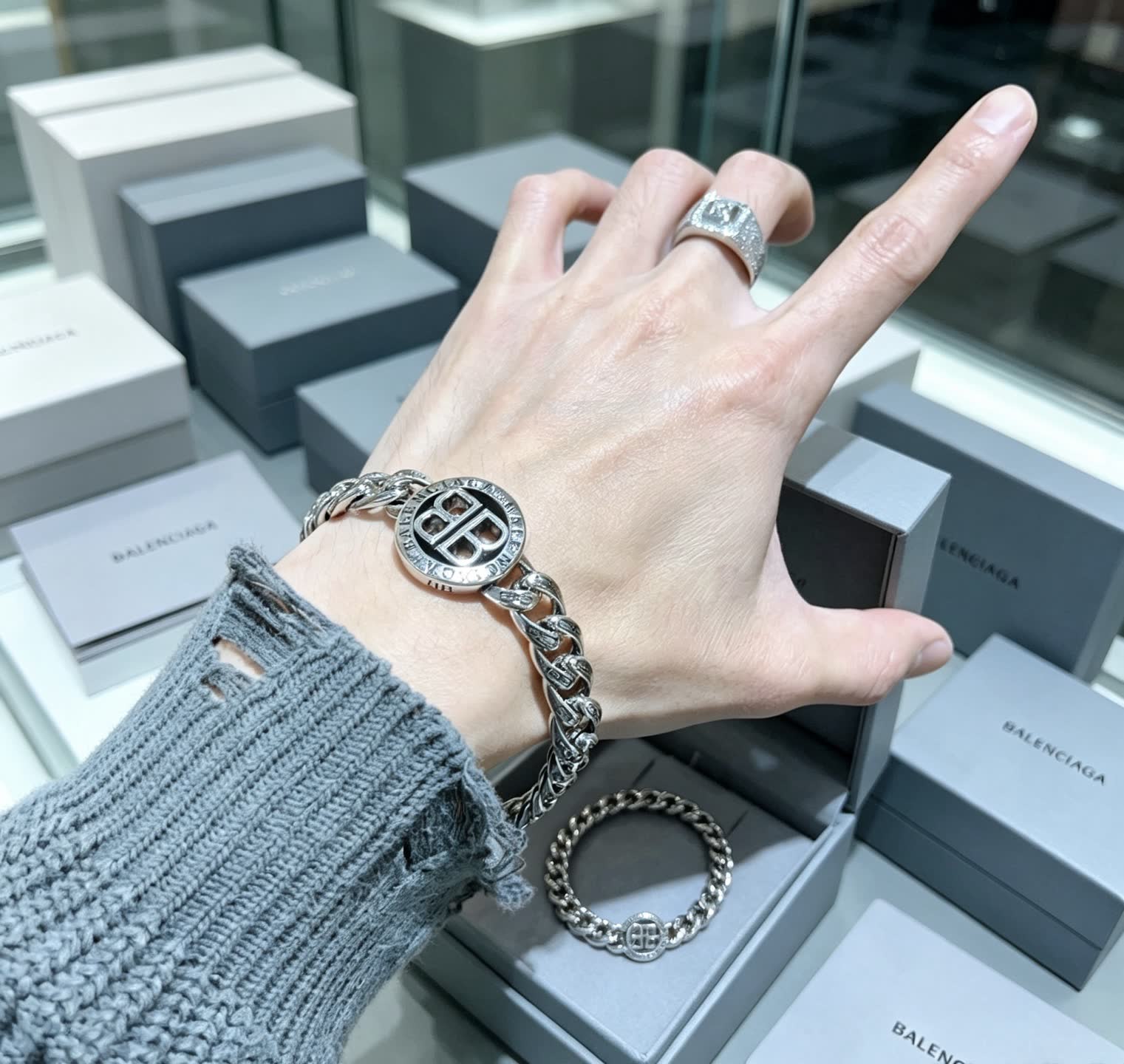 Balenciaga Silver Bracelet