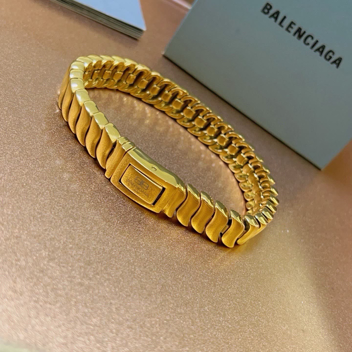 Balenciaga Gold Tone Bracelet