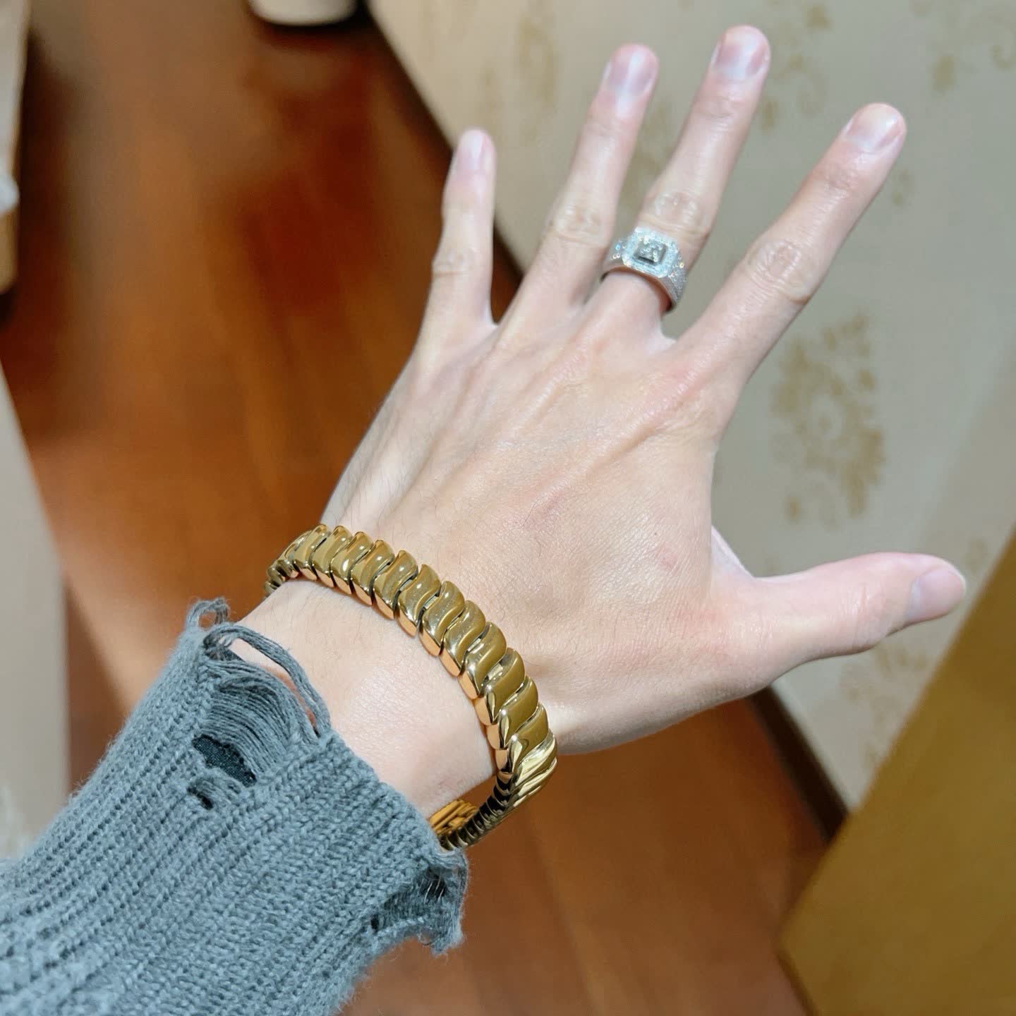 Balenciaga Gold Tone Bracelet