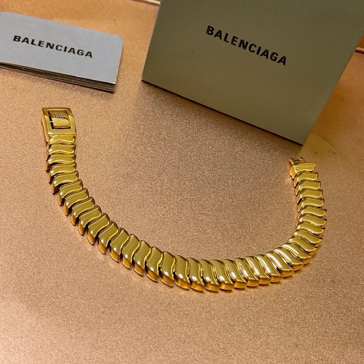 Balenciaga Gold Tone Bracelet