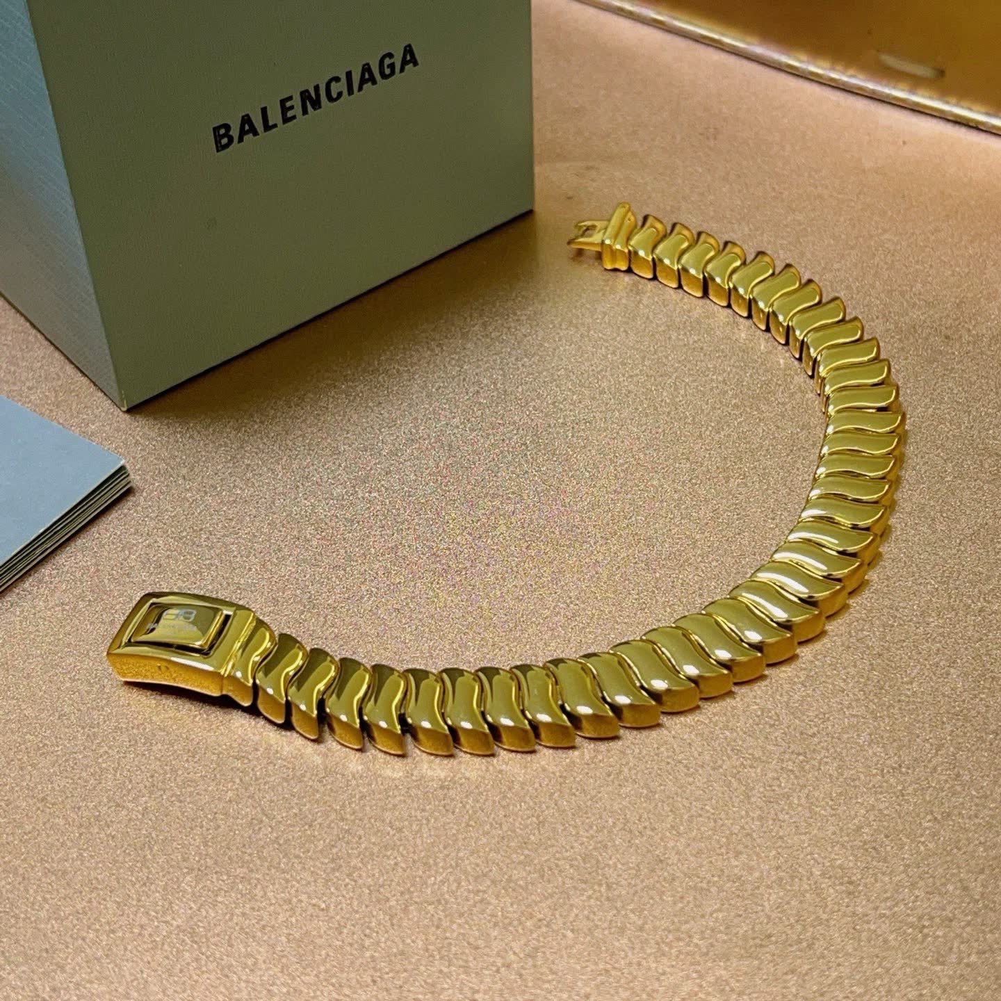 Balenciaga Gold Tone Bracelet