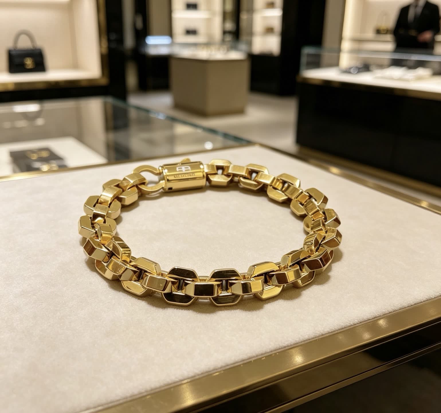 Balenciaga Gold Tone Link Bracelet