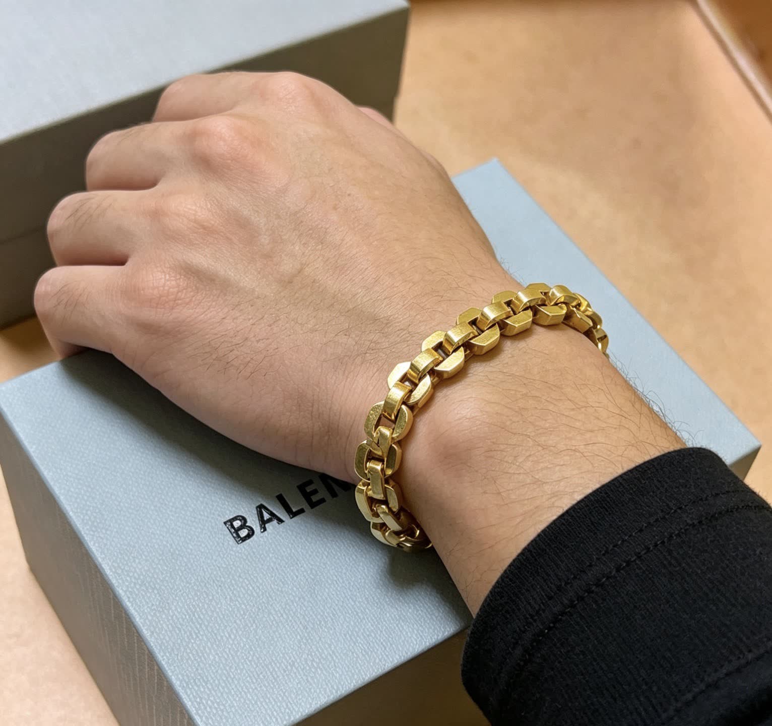 Balenciaga Gold Tone Link Bracelet