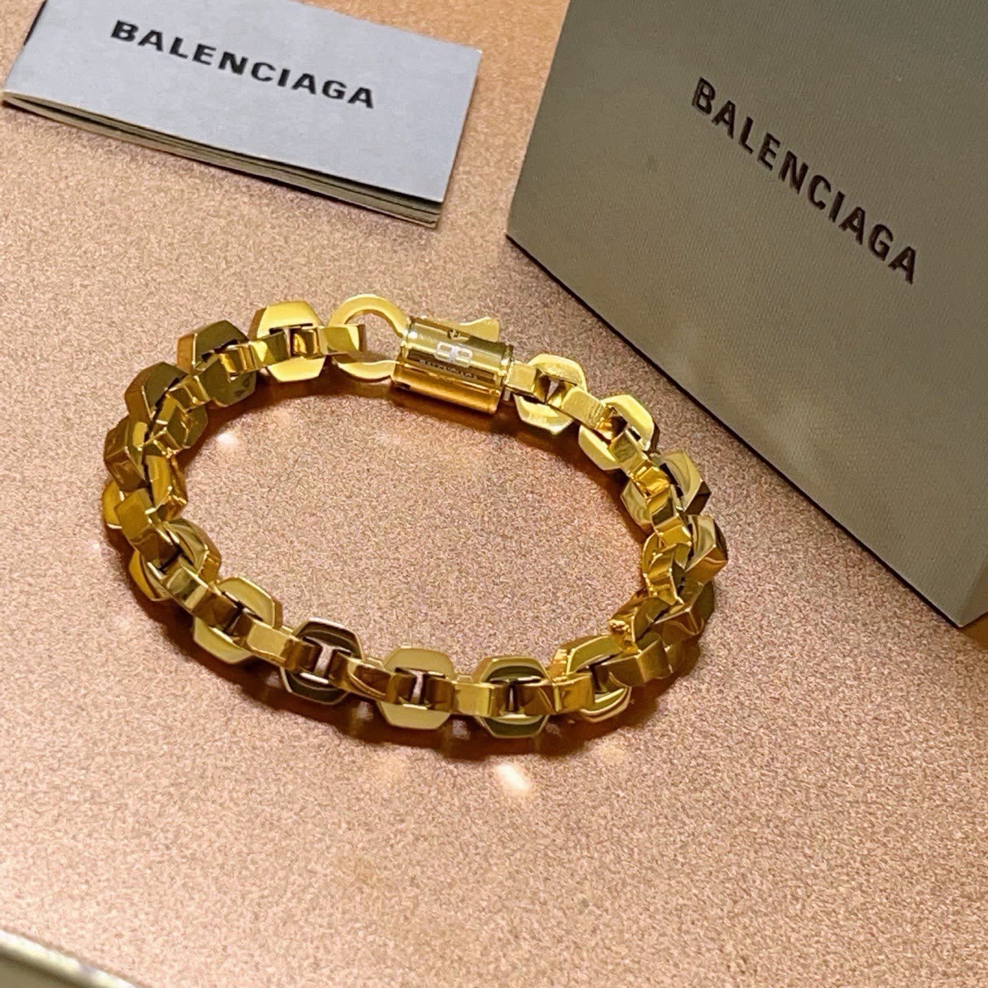 Balenciaga Gold Tone Bracelet