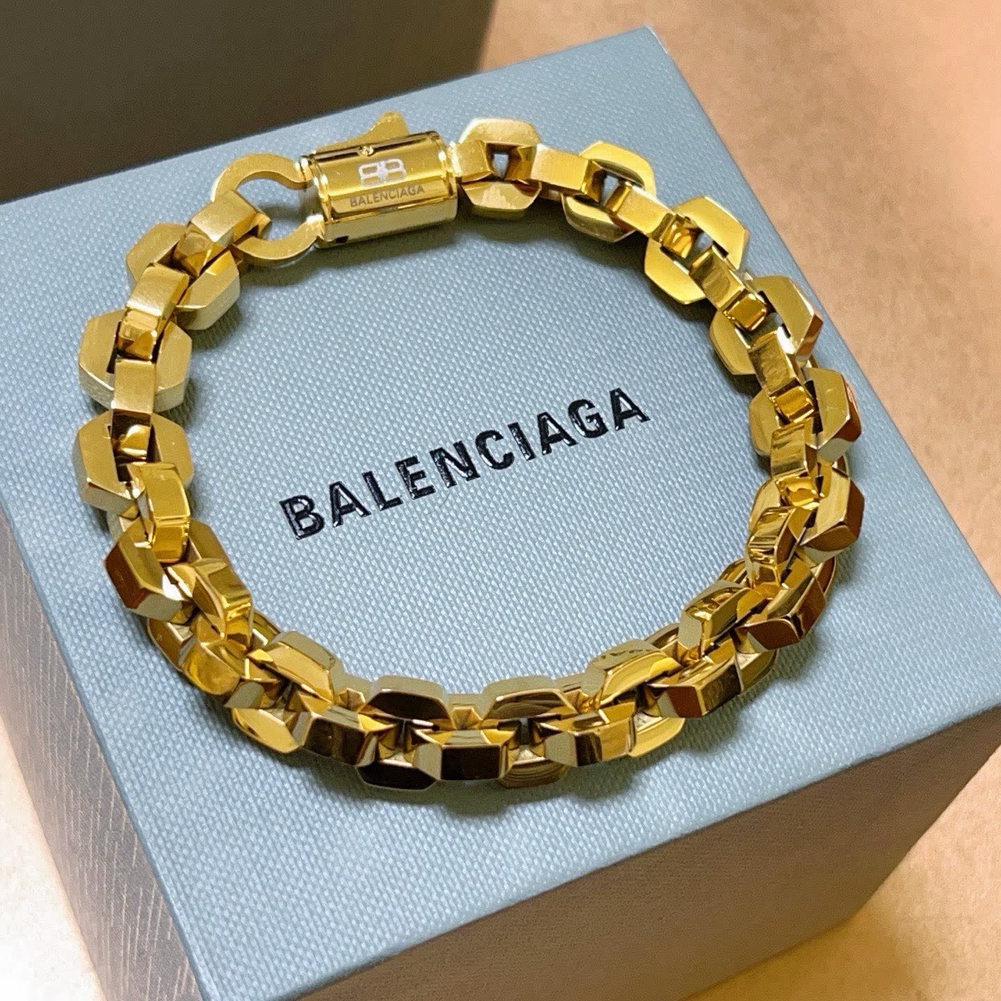 Balenciaga Gold Tone Bracelet