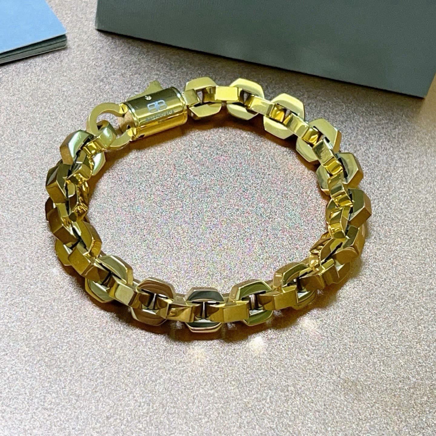 Balenciaga Gold Tone Bracelet