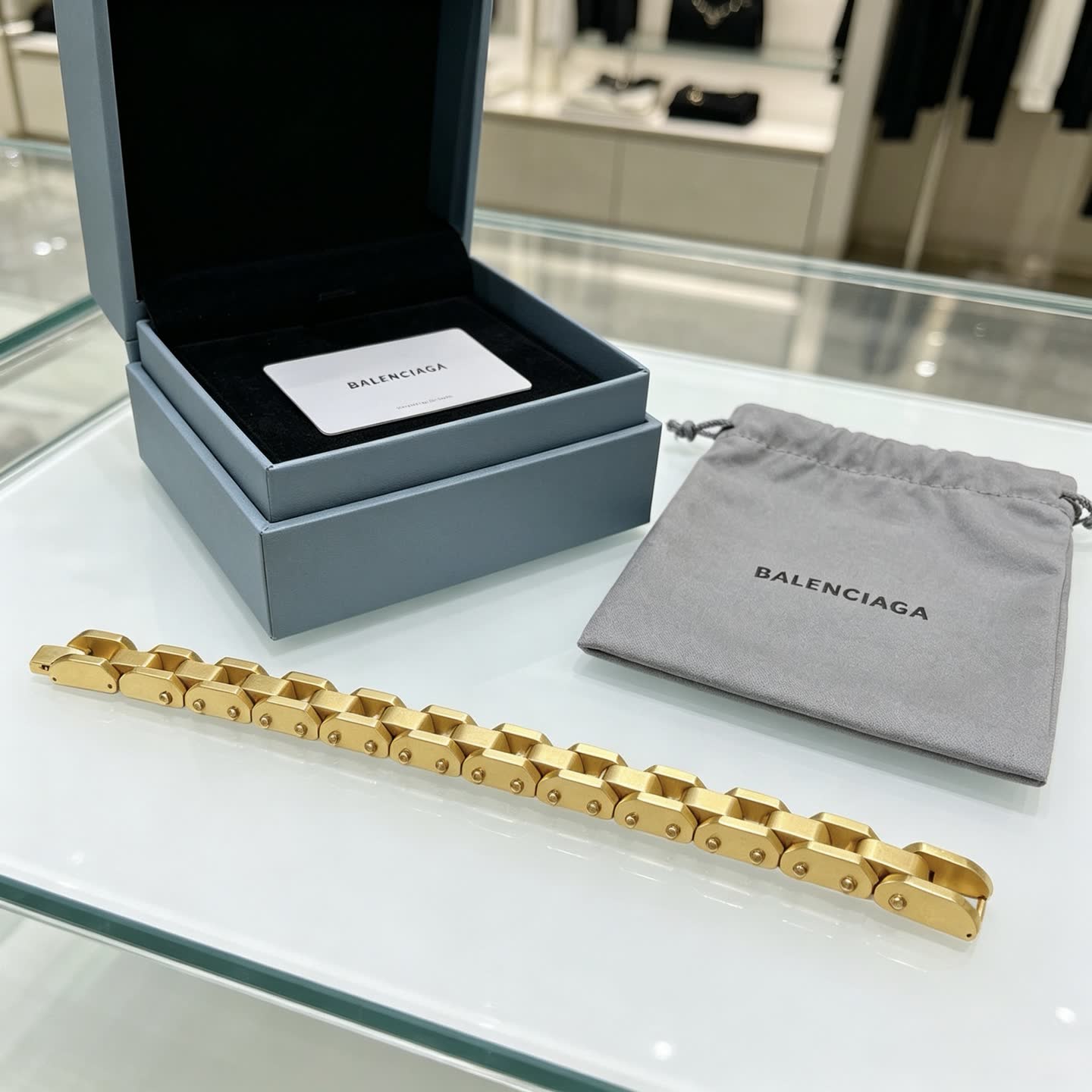 Balenciaga Gold Tone Bracelet