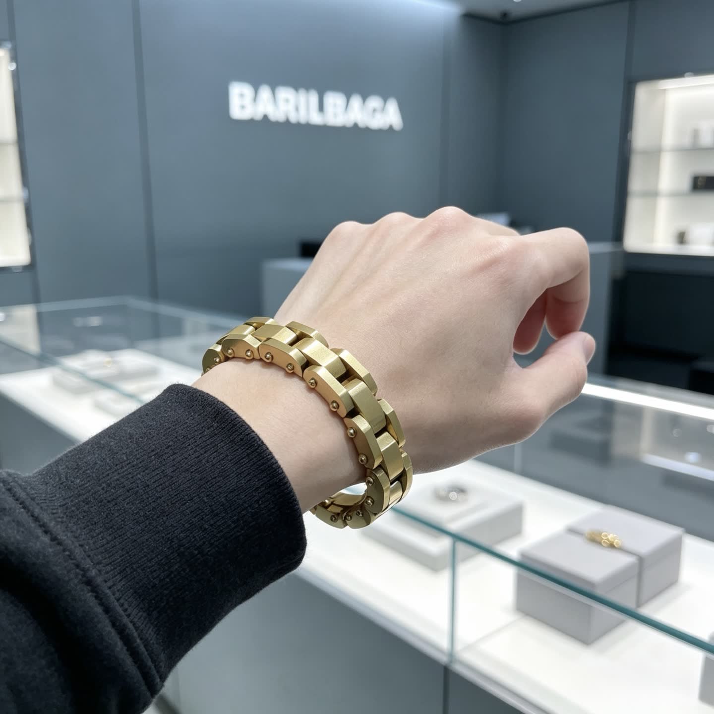 Balenciaga Gold Tone Bracelet