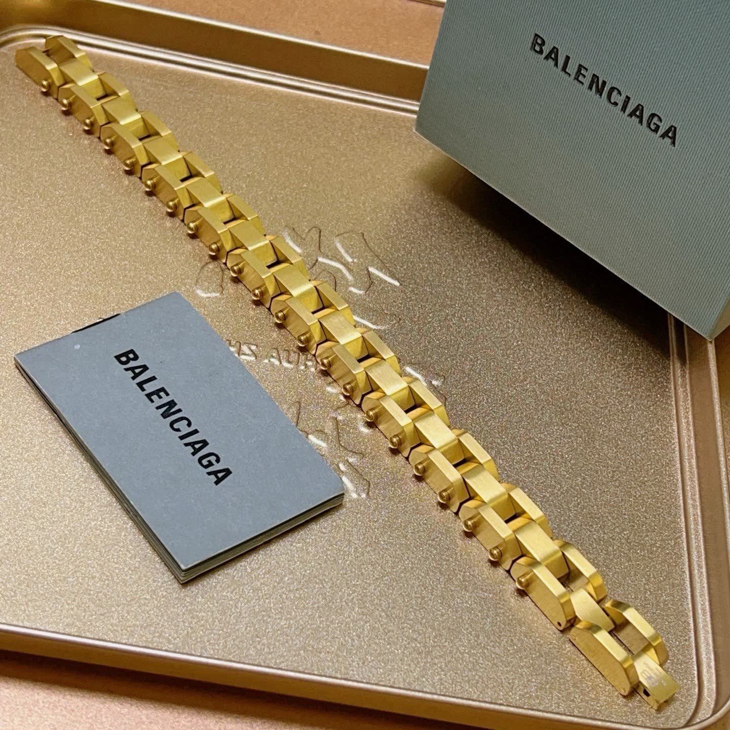 Balenciaga Gold Tone Bracelet