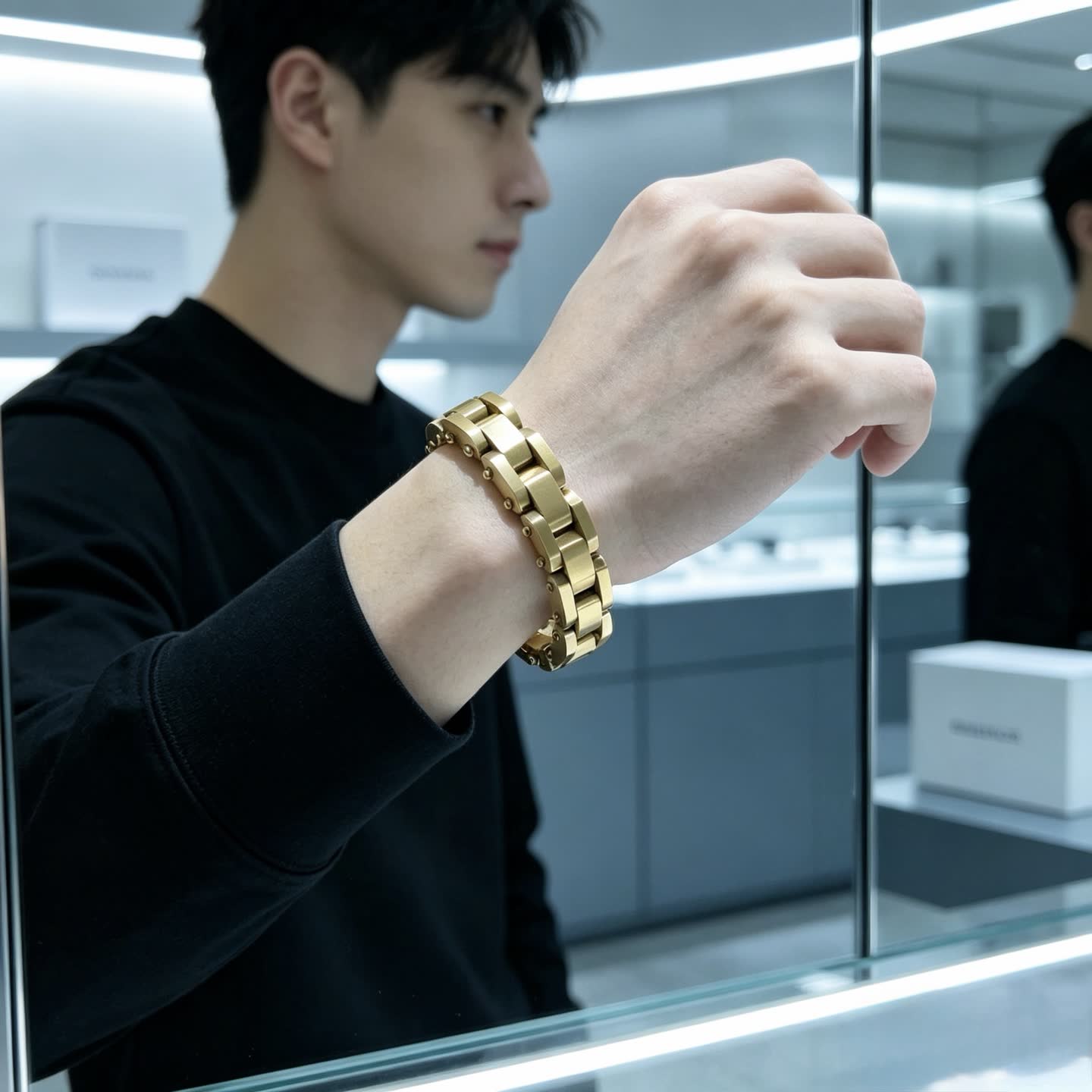 Balenciaga Gold Tone Bracelet