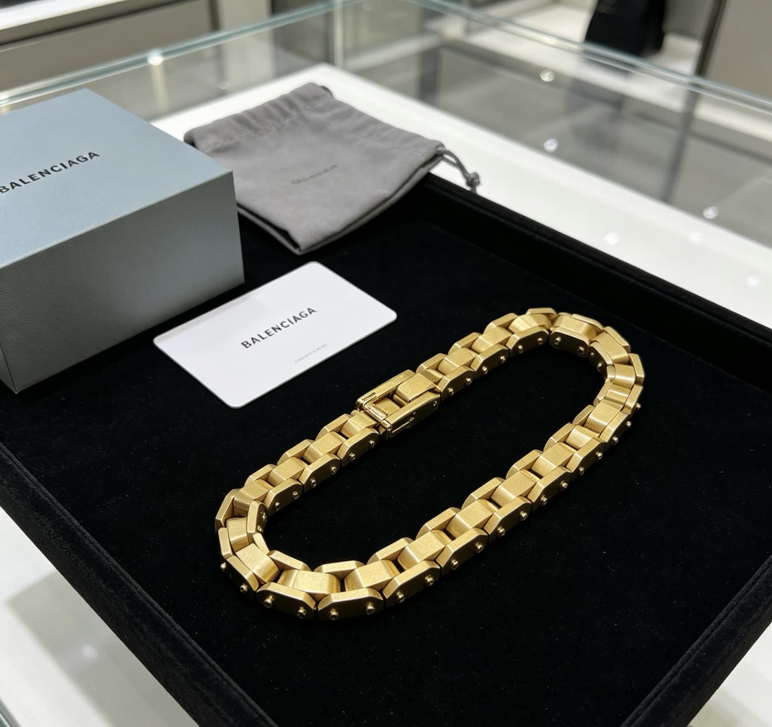 Balenciaga Gold Tone Bracelet