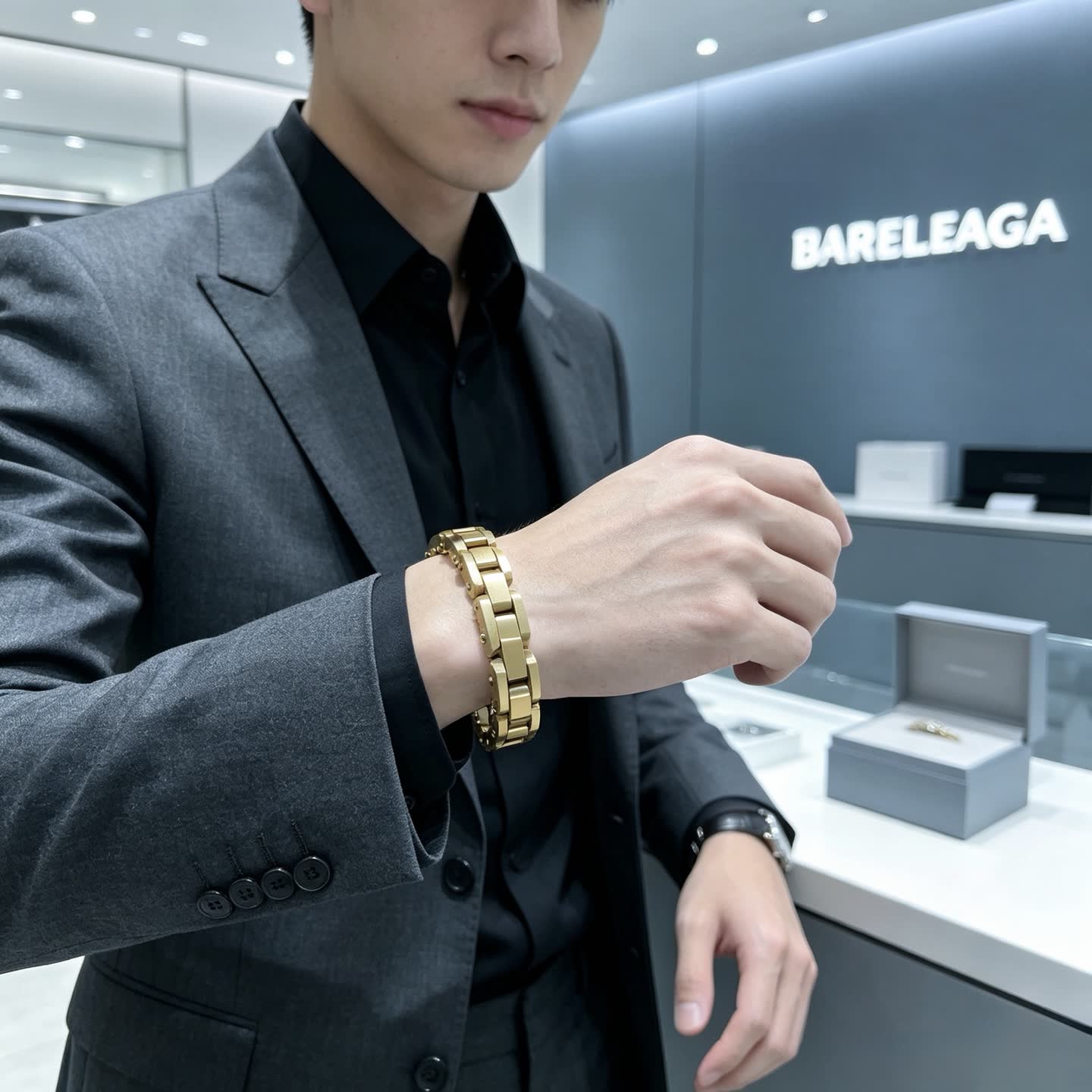 Balenciaga Gold Tone Bracelet