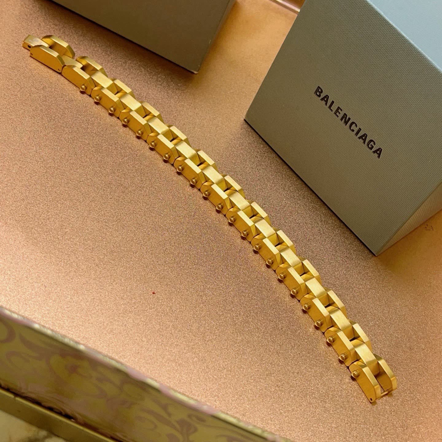 Balenciaga Gold Tone Bracelet