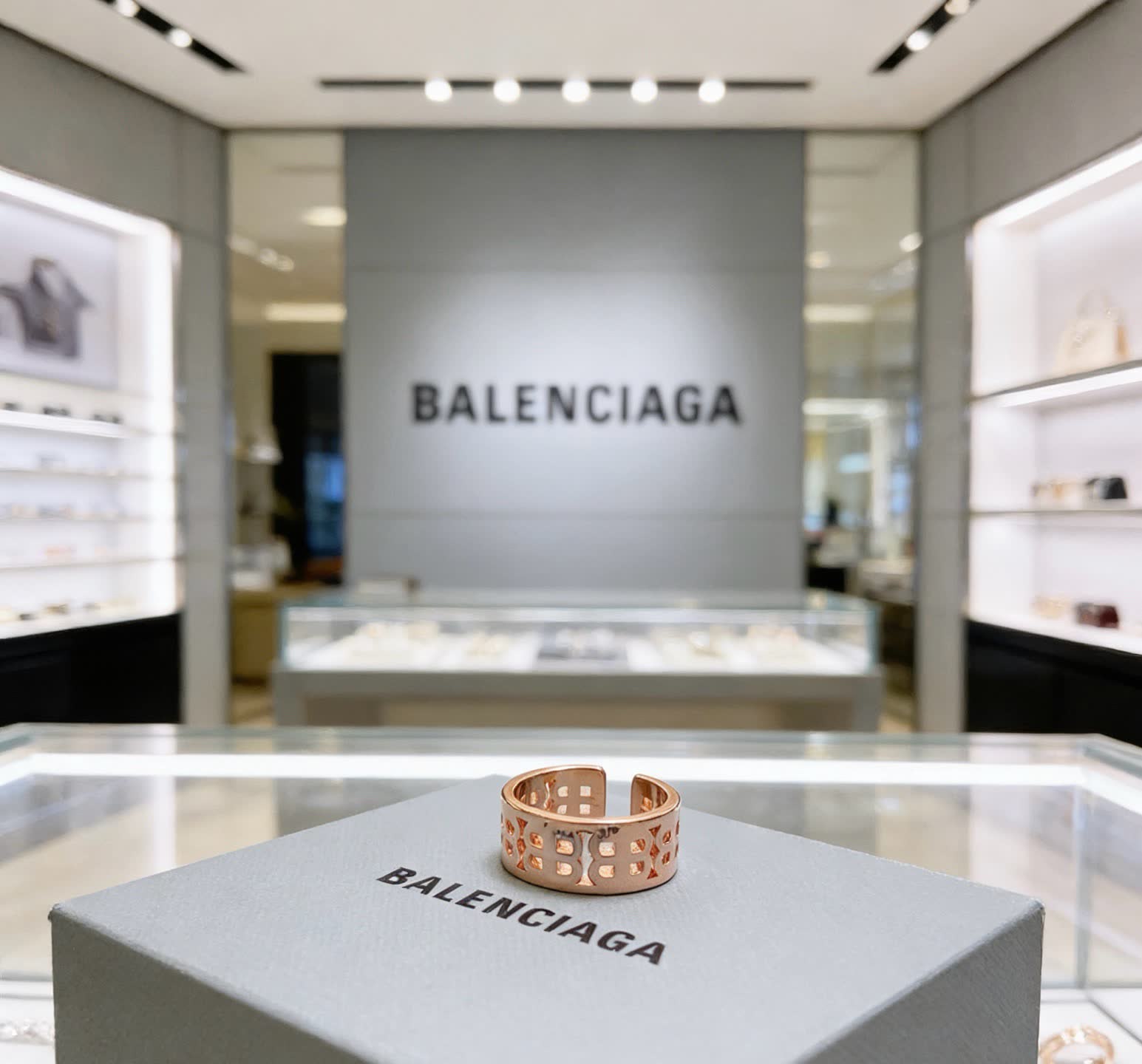 Balenciaga Logo Cuff Bracelet