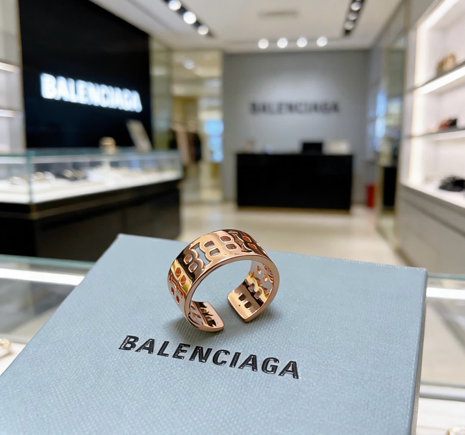 Balenciaga Logo Cuff Bracelet