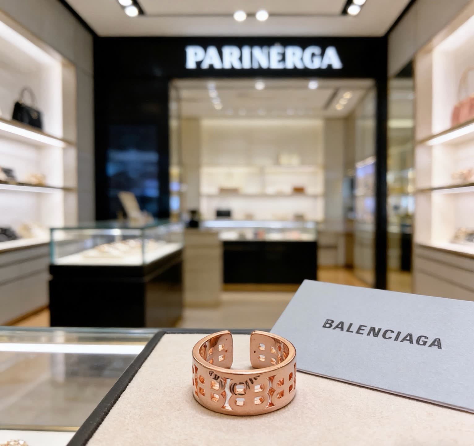 Balenciaga Logo Cuff Bracelet