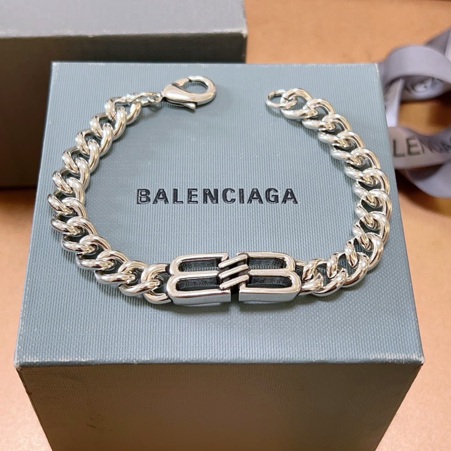 Balenciaga Silver Chain Bracelet