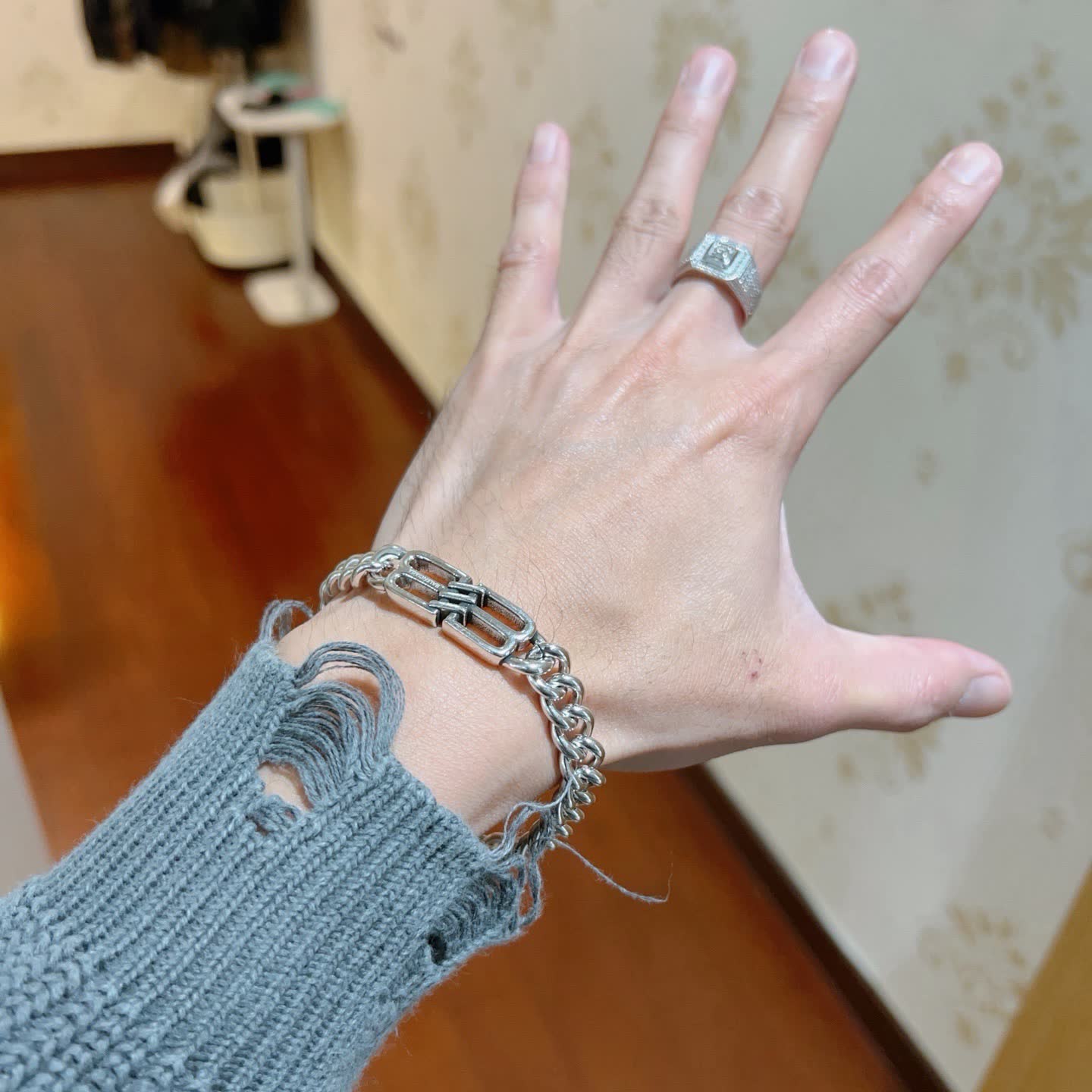 Balenciaga Silver Chain Bracelet
