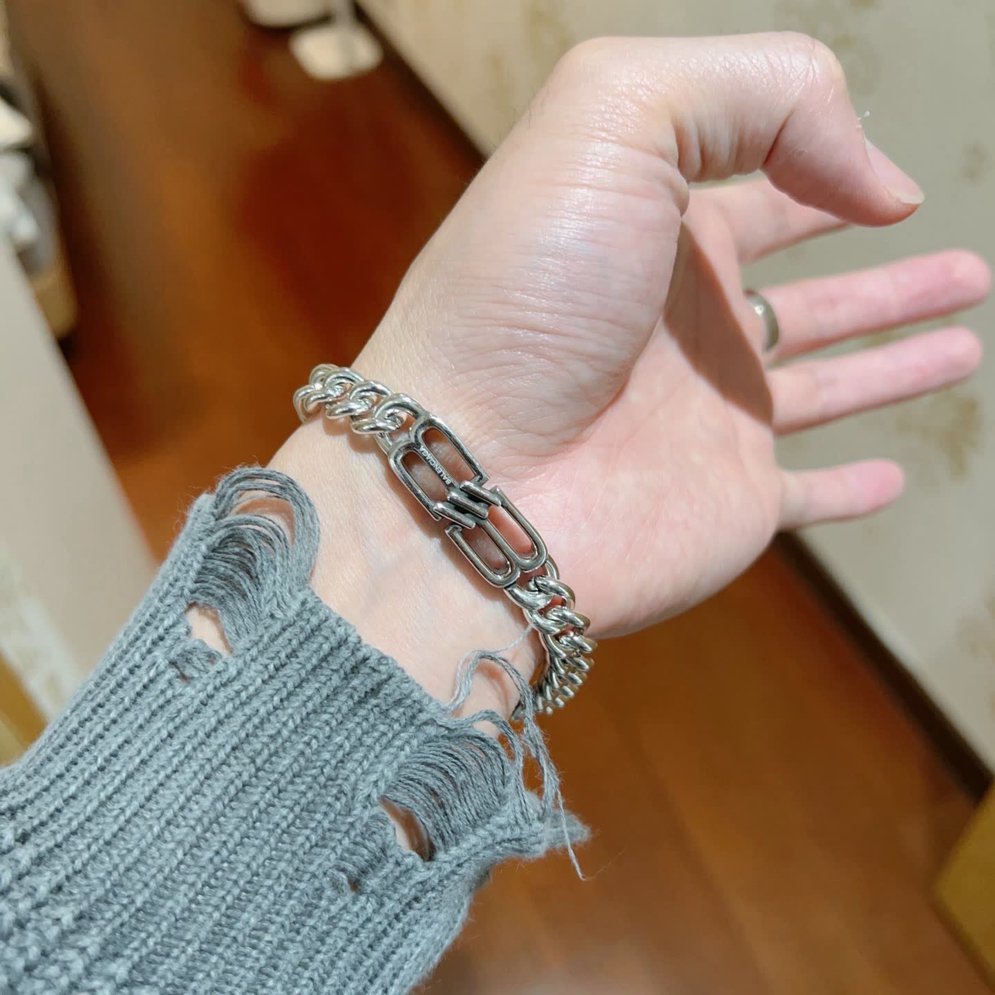 Balenciaga Silver Chain Bracelet
