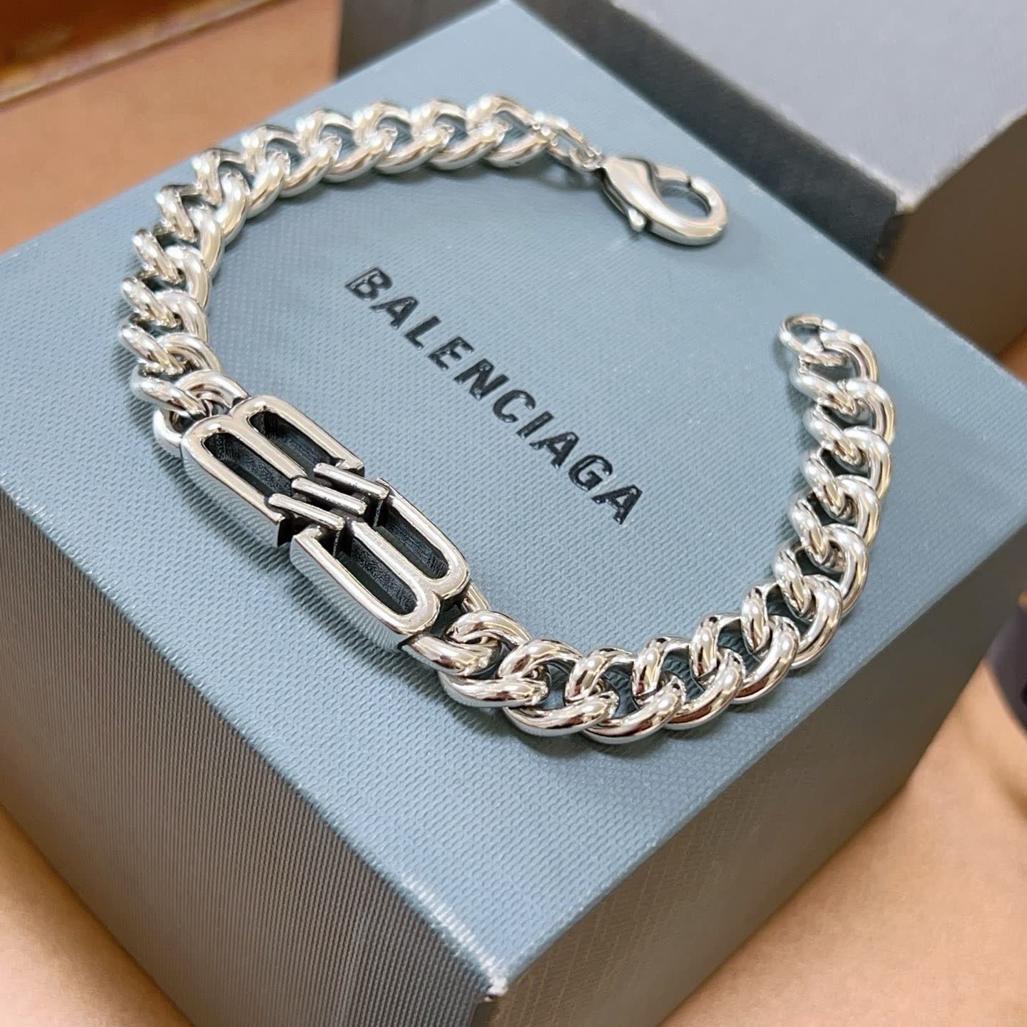 Balenciaga Silver Chain Bracelet