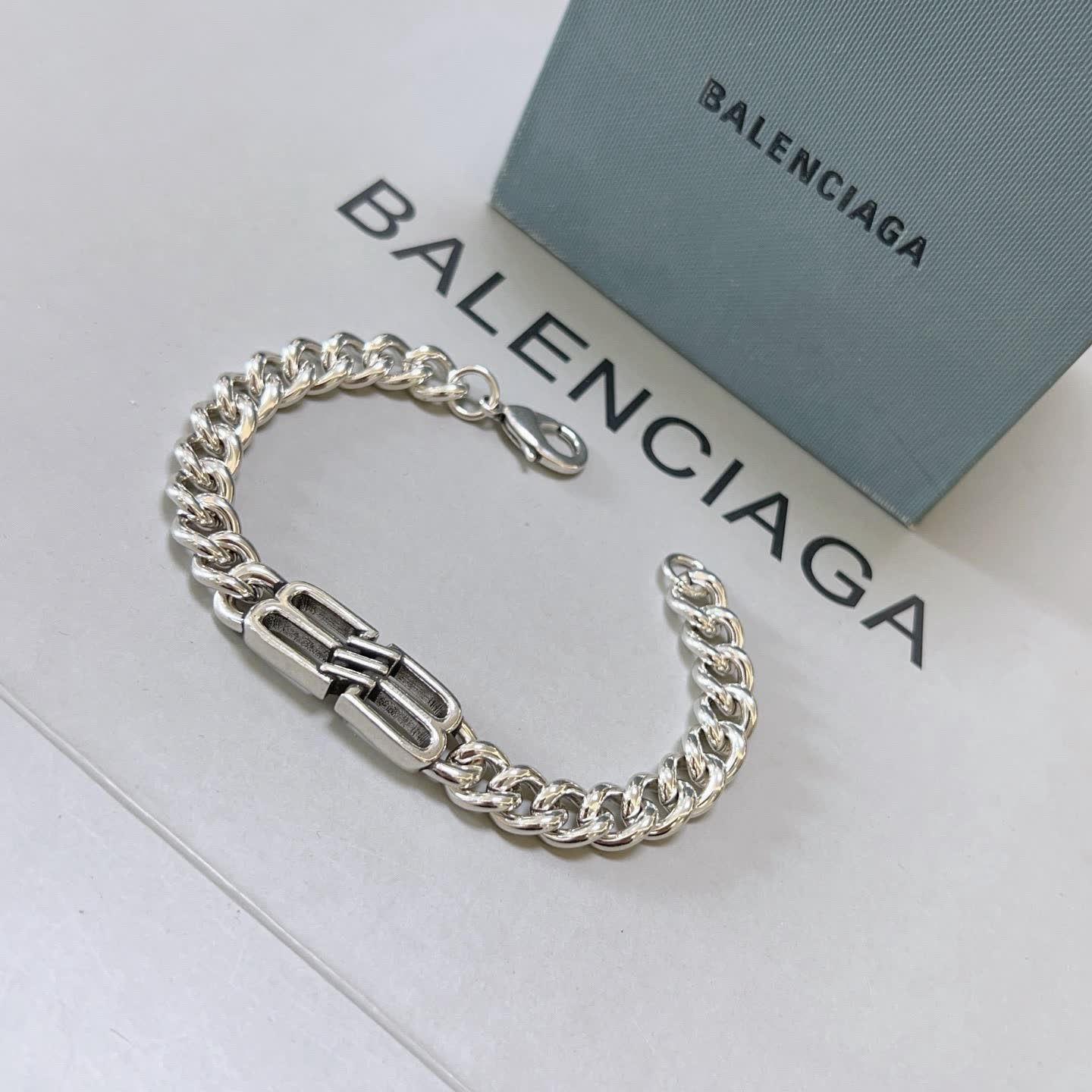 Balenciaga Silver Chain Bracelet