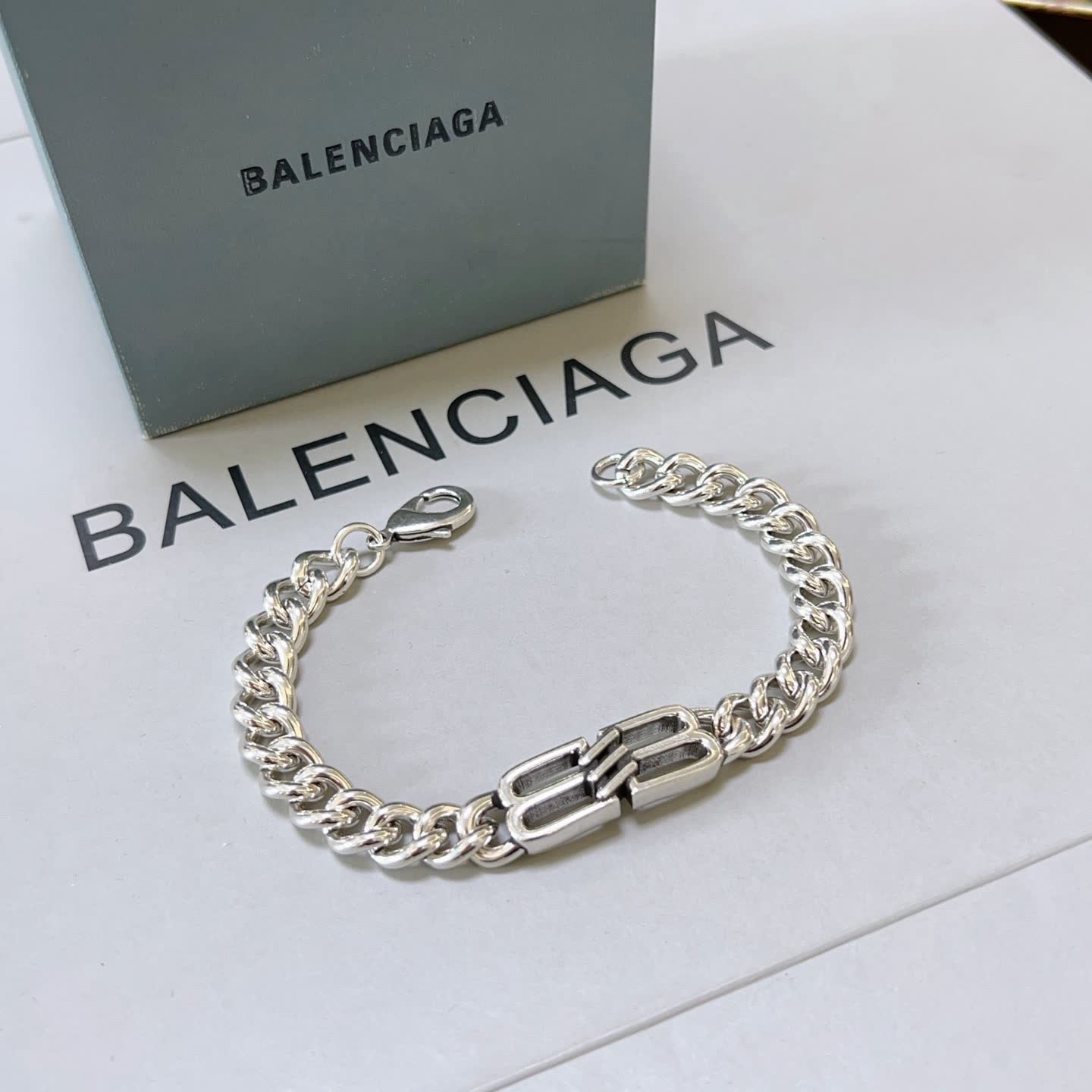 Balenciaga Silver Chain Bracelet