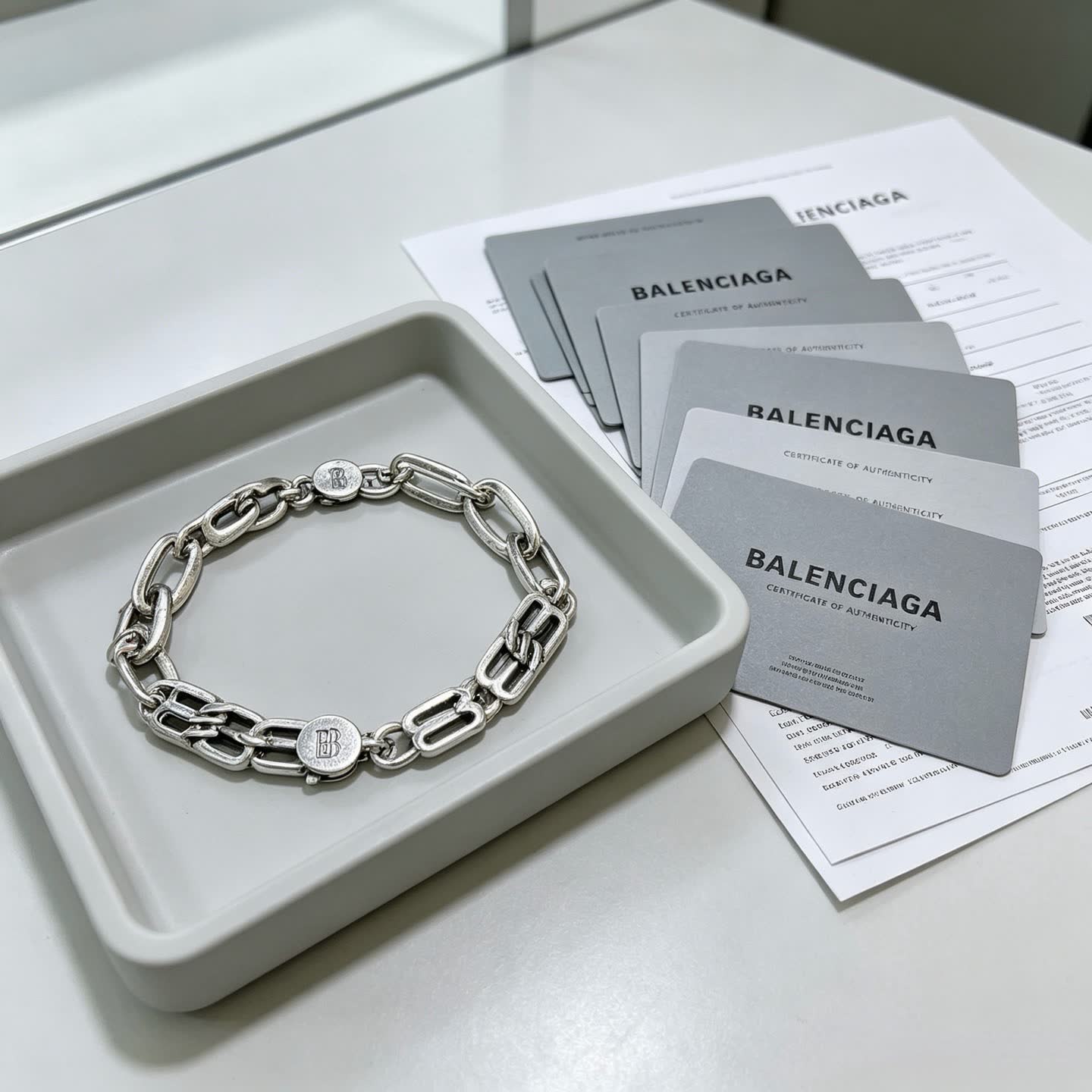 Balenciaga Silver Chain Bracelet