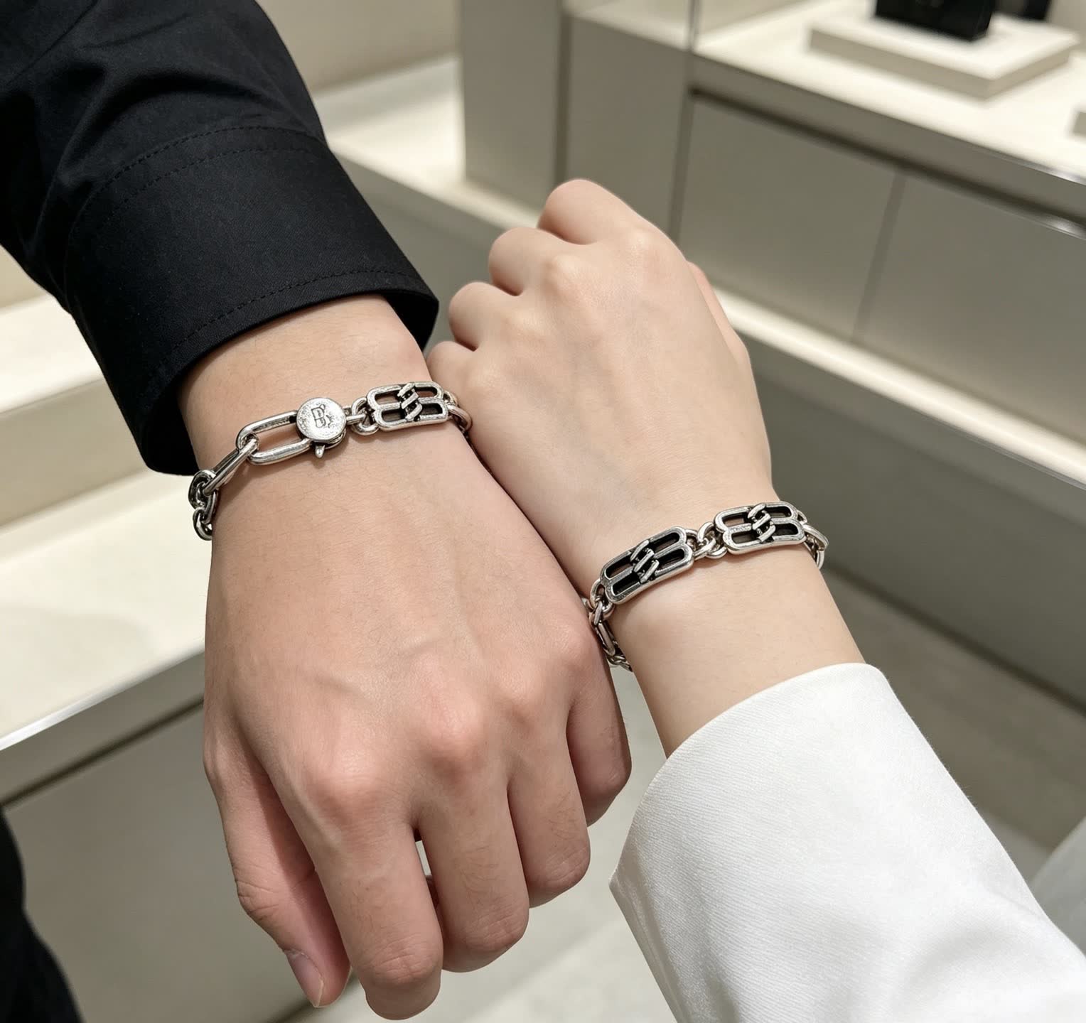 Balenciaga Silver Chain Bracelet