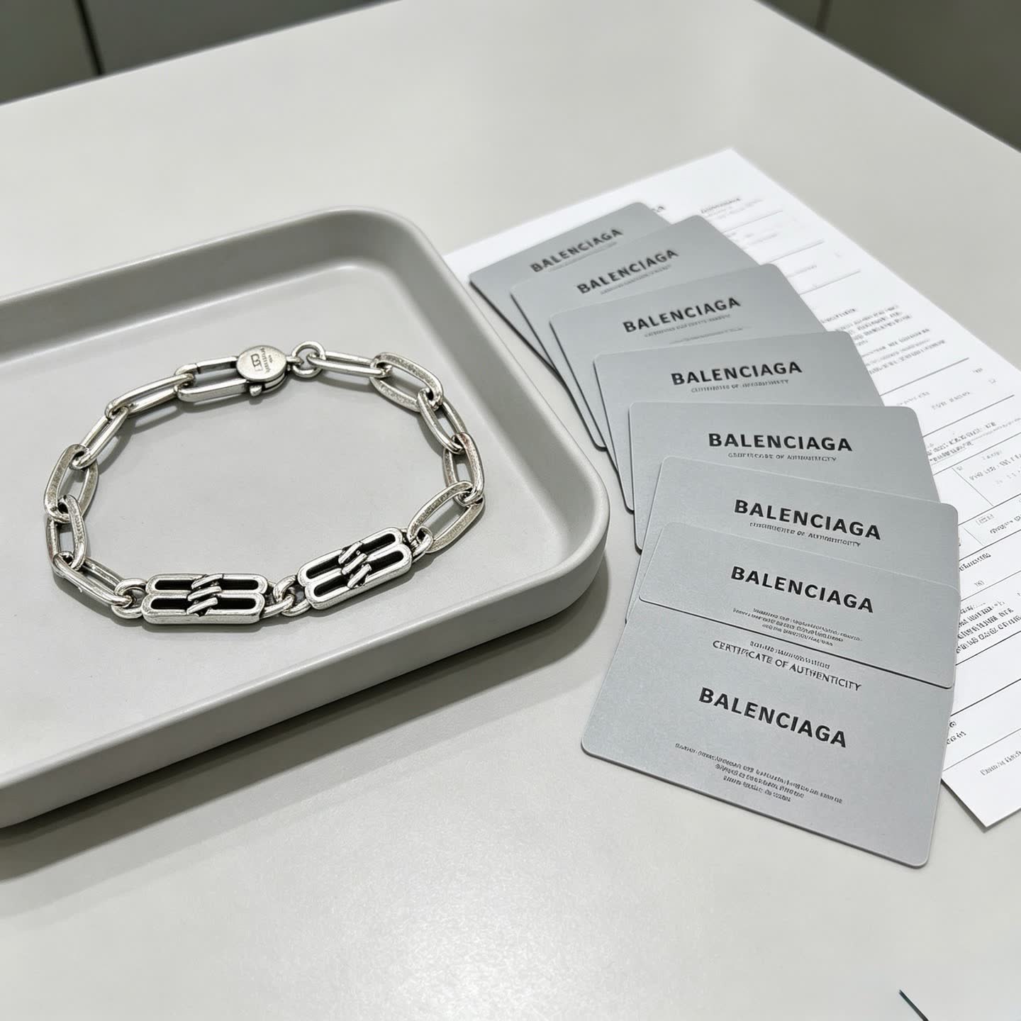 Balenciaga Silver Chain Bracelet