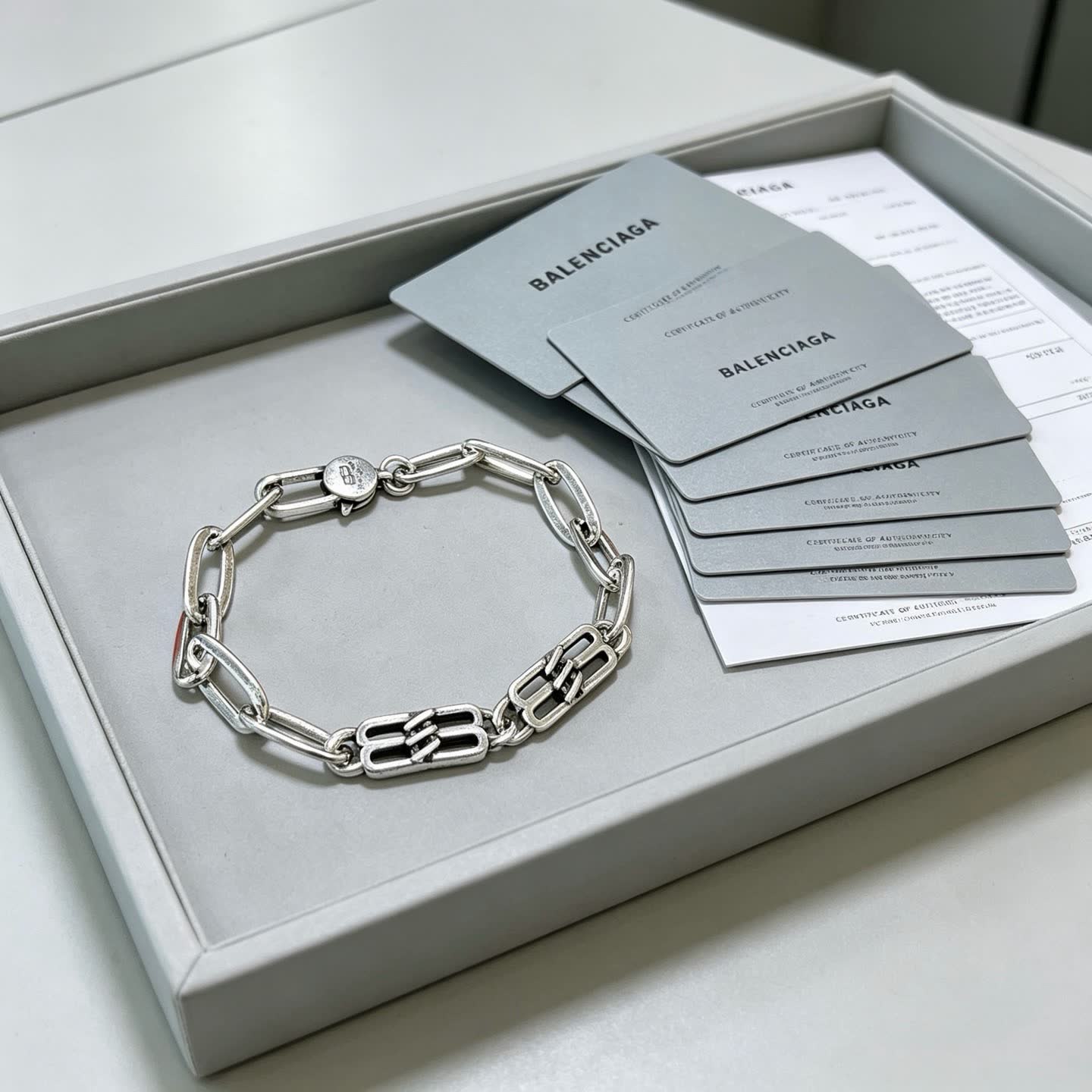 Balenciaga Silver Chain Bracelet