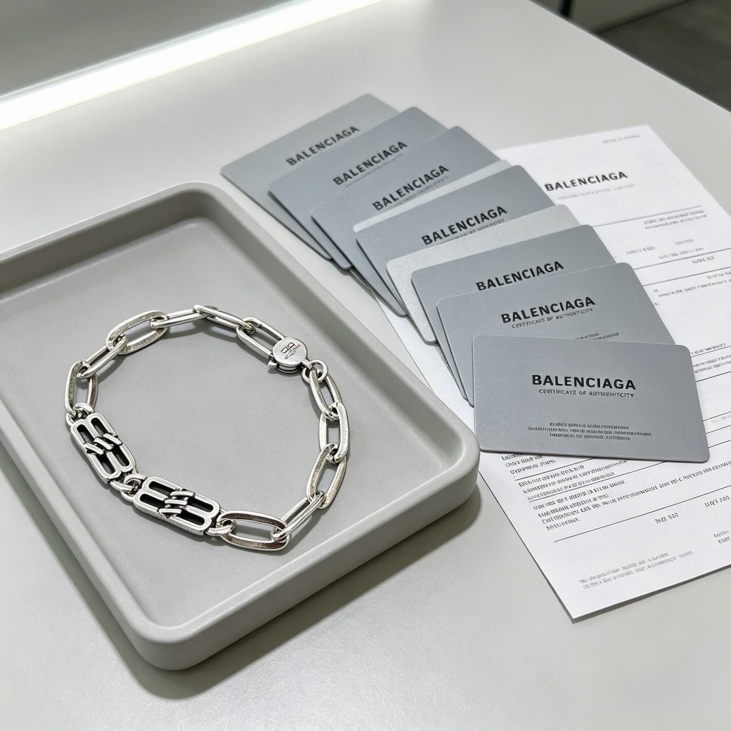 Balenciaga Silver Chain Bracelet