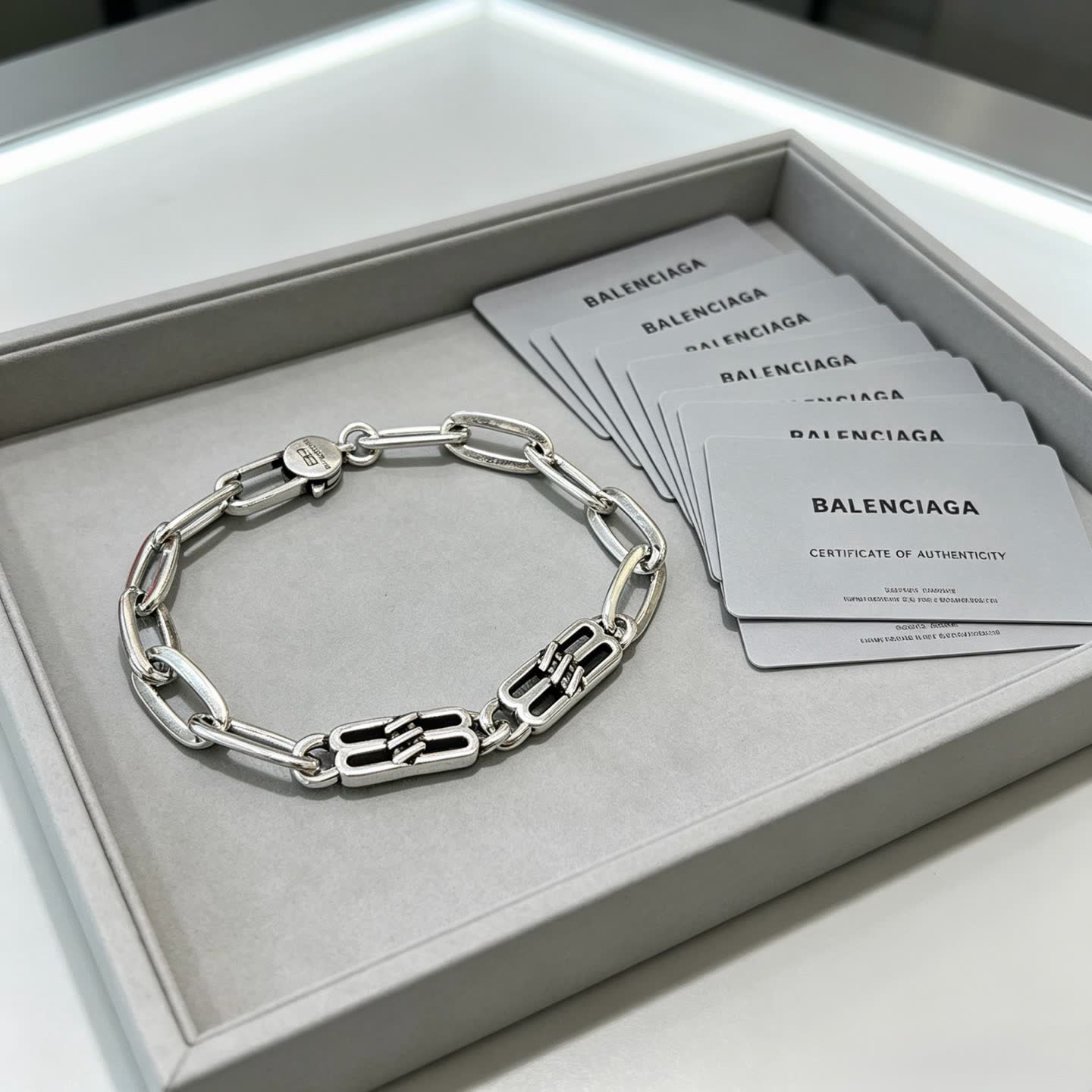 Balenciaga Silver Chain Bracelet