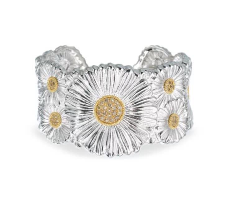 Buccellati Silver and Gold Flower Bracelet