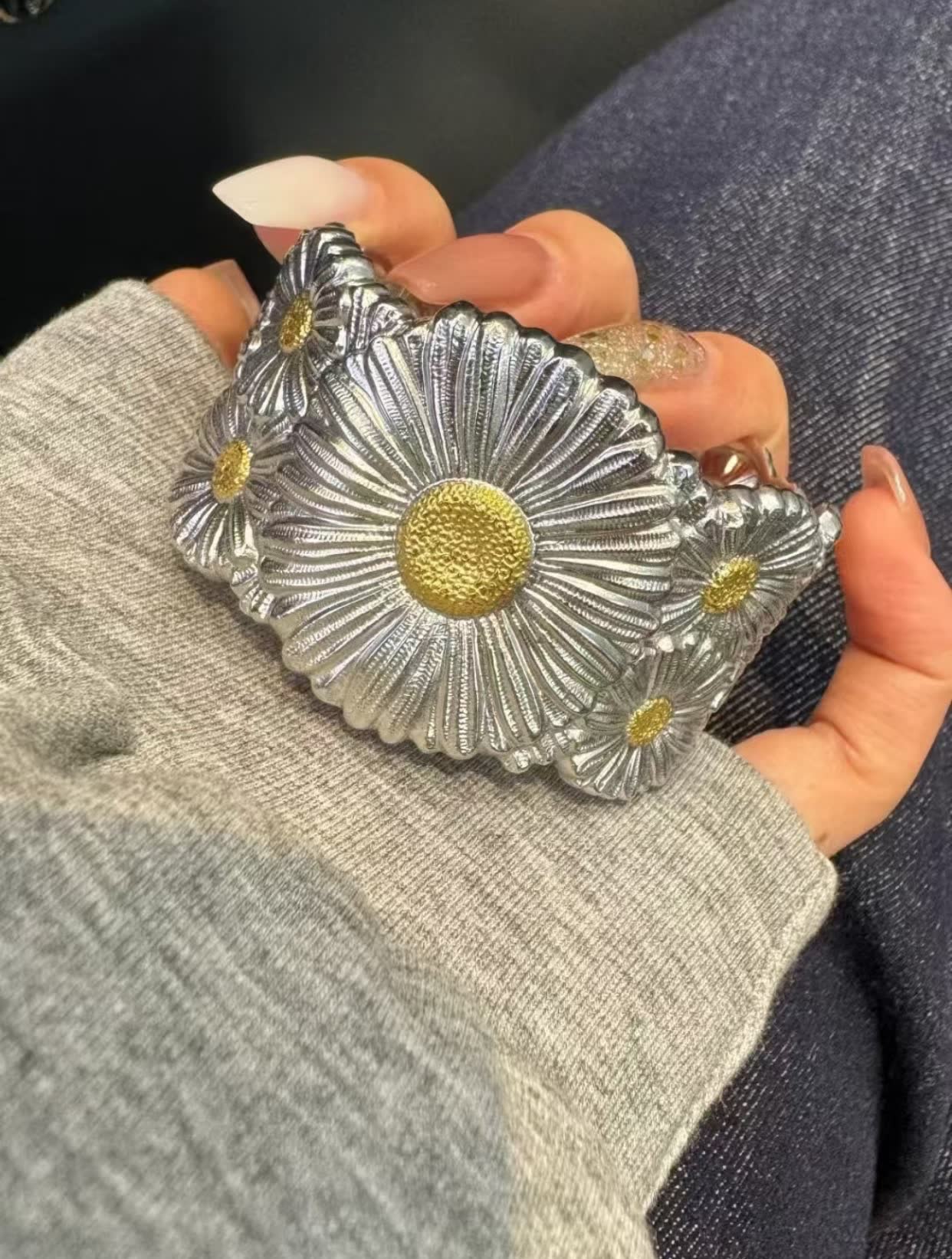 Buccellati Silver Daisy Flower Bracelet