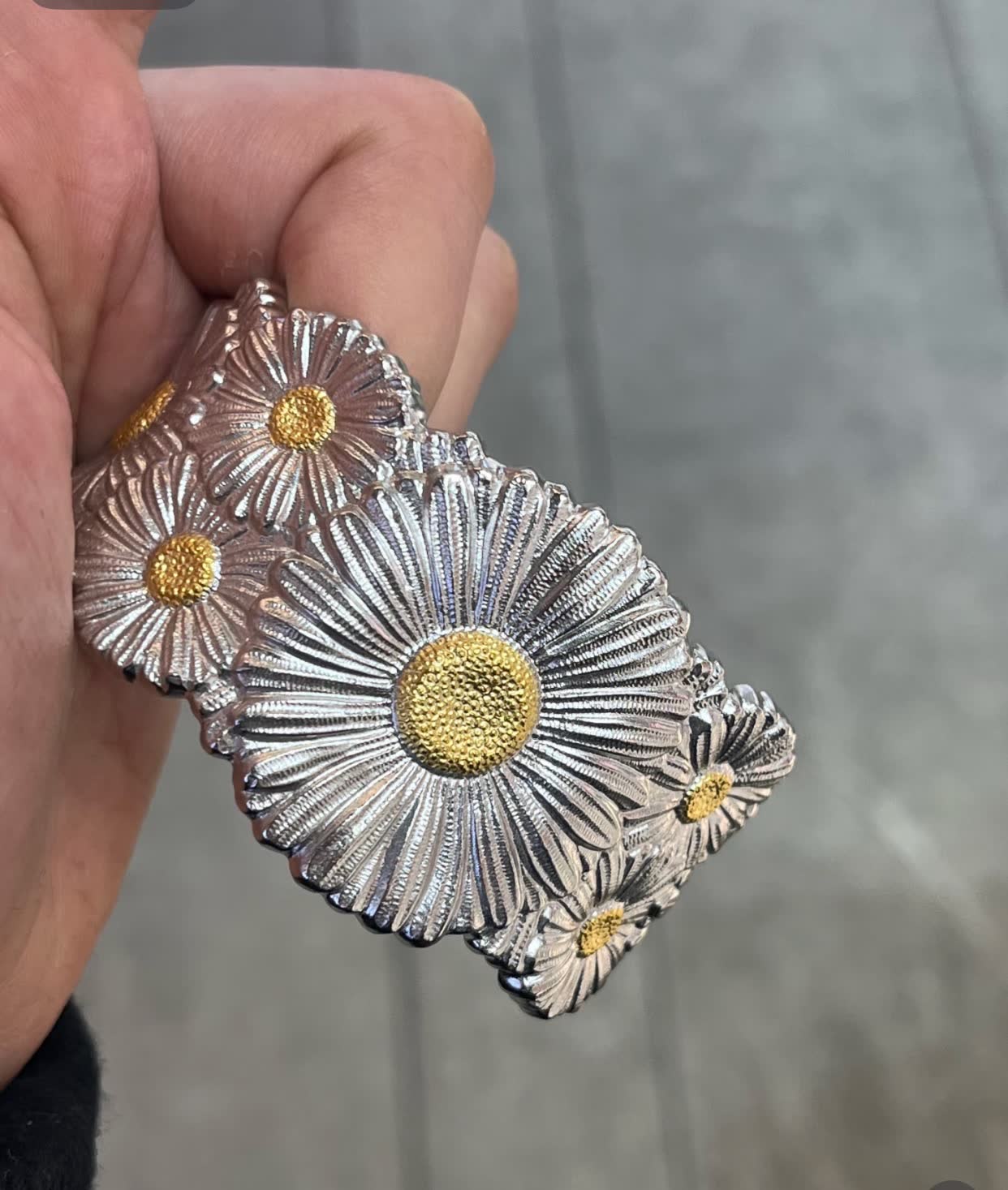 Buccellati Silver Daisy Flower Bracelet