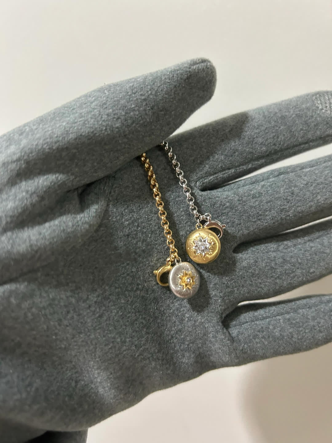 Buccellati Silver Bracelet with Gold Charm