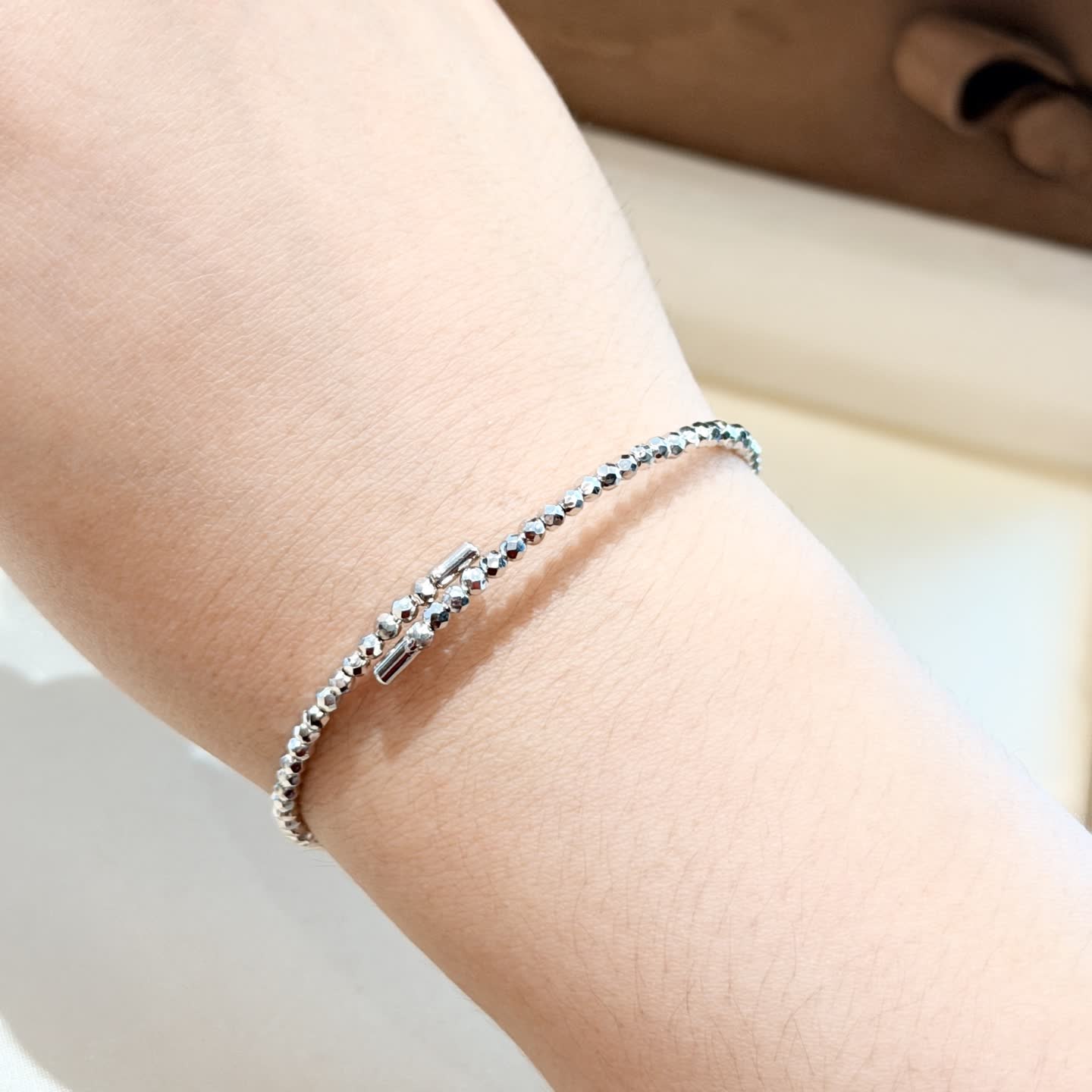 Silver Beaded Bracelet