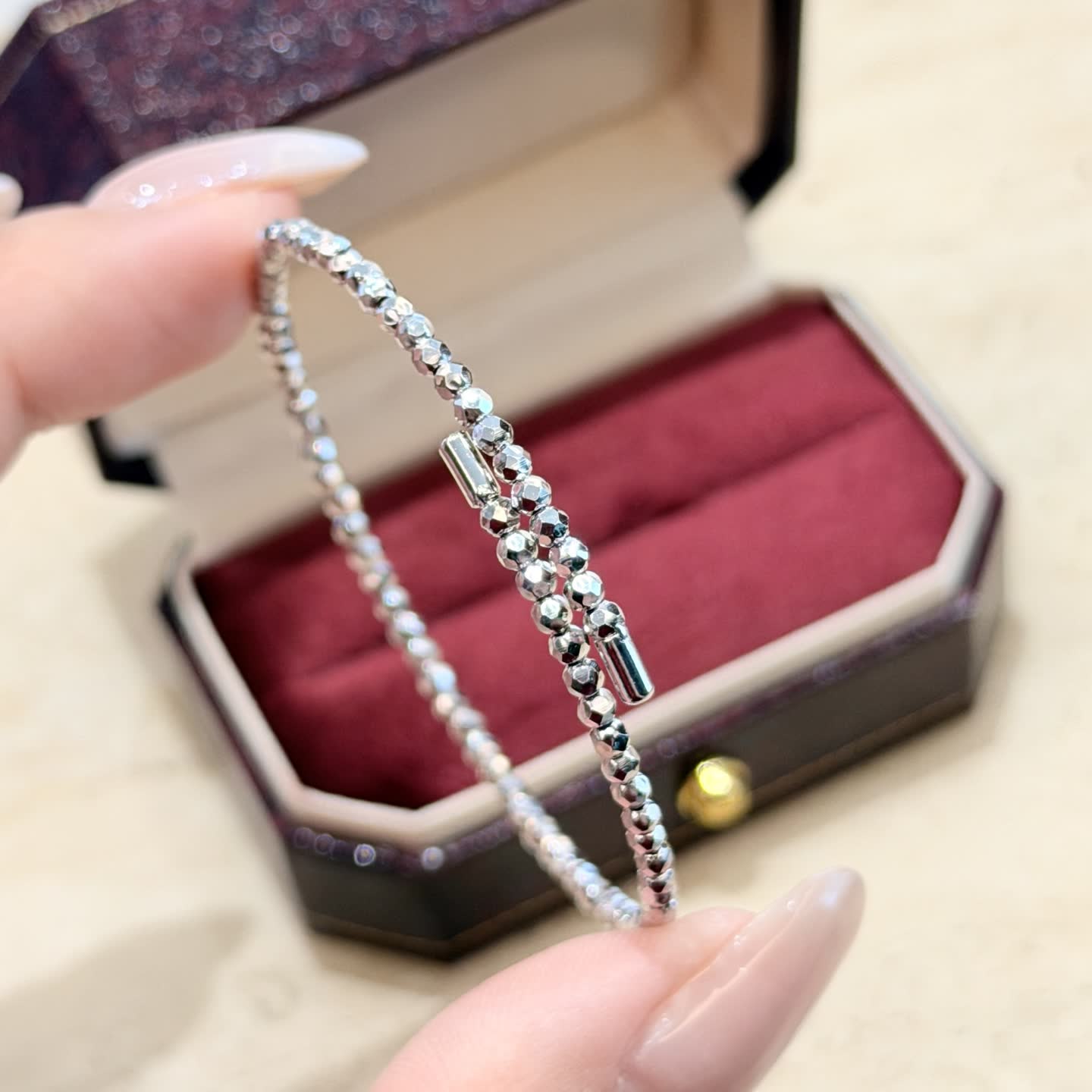Silver Beaded Bracelet