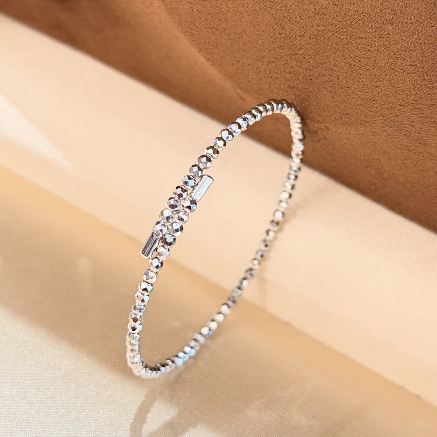 Silver Beaded Bracelet