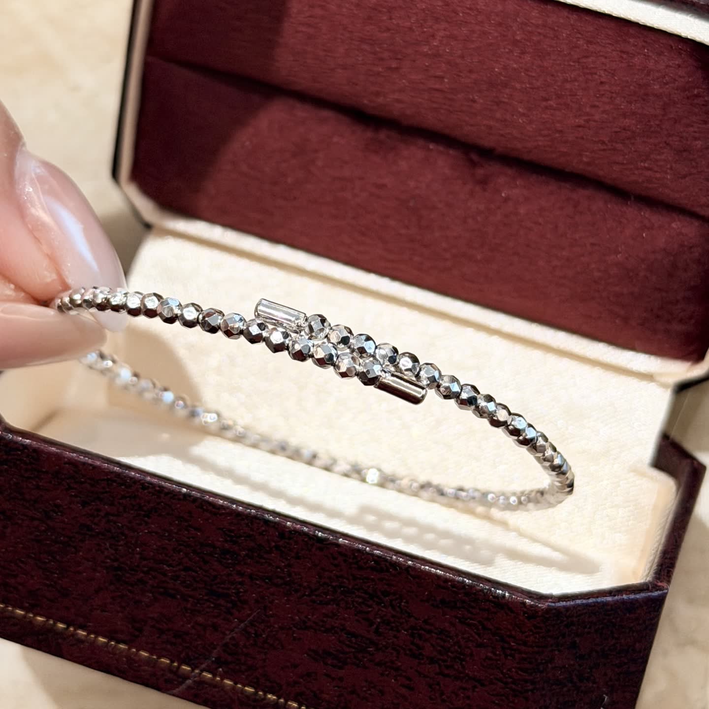 Silver Beaded Bracelet