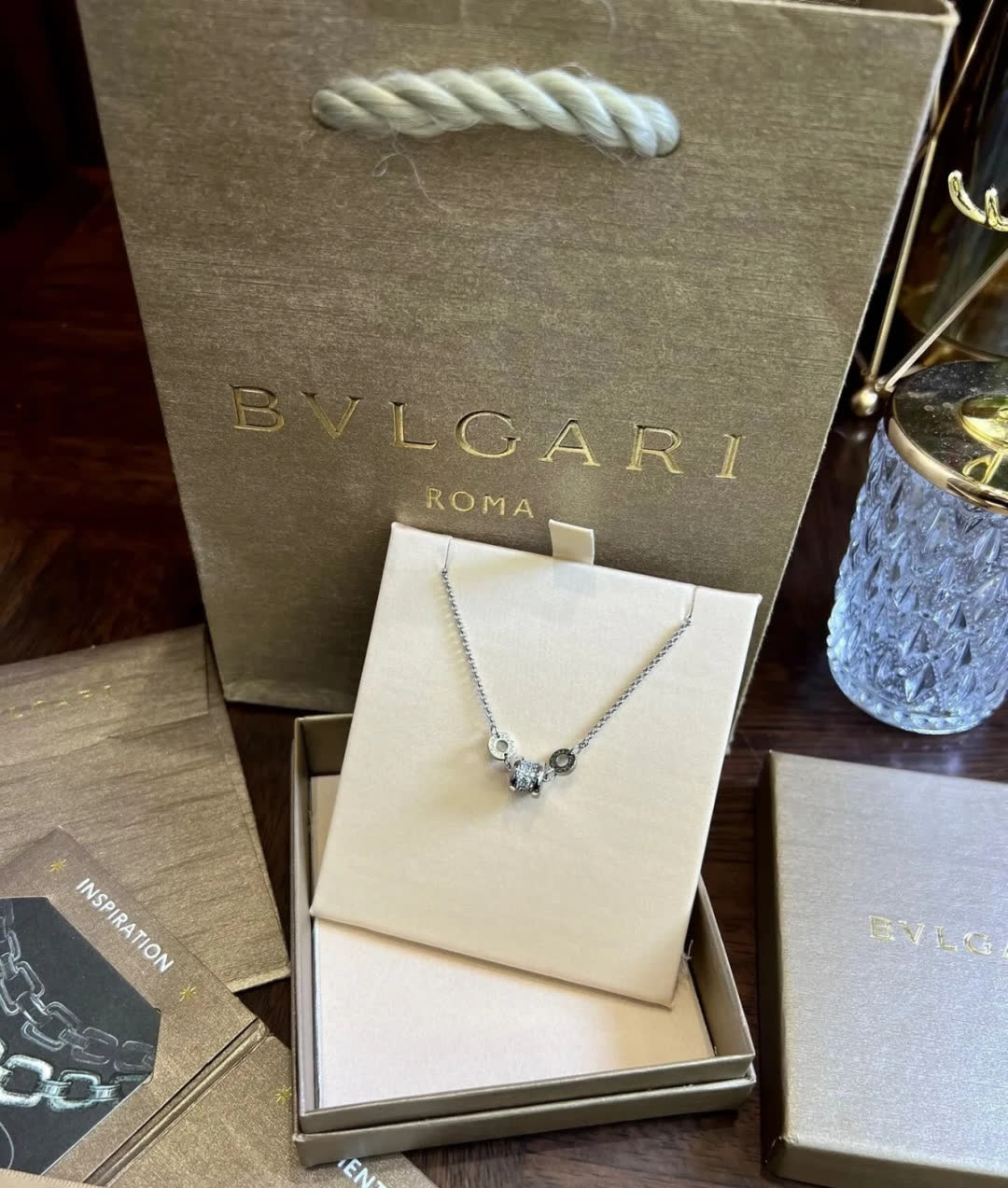 Bvlgari Small Diamond Charm Bracelet