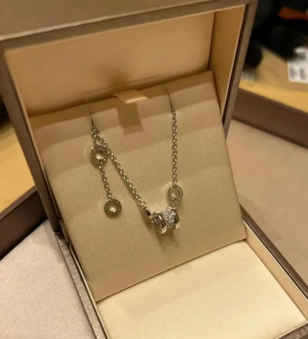 Bvlgari Small Diamond Charm Bracelet