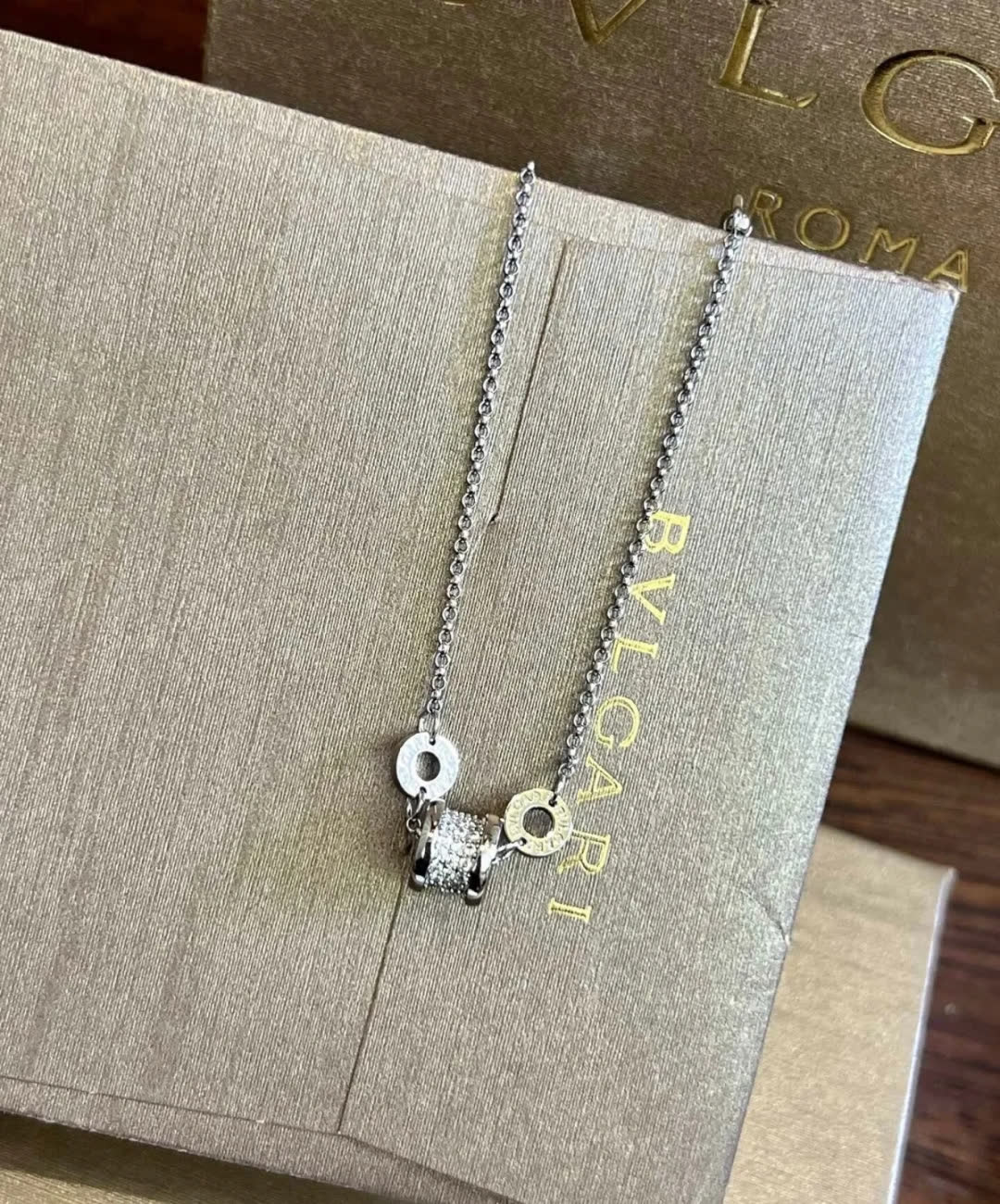 Bvlgari Small Diamond Charm Bracelet