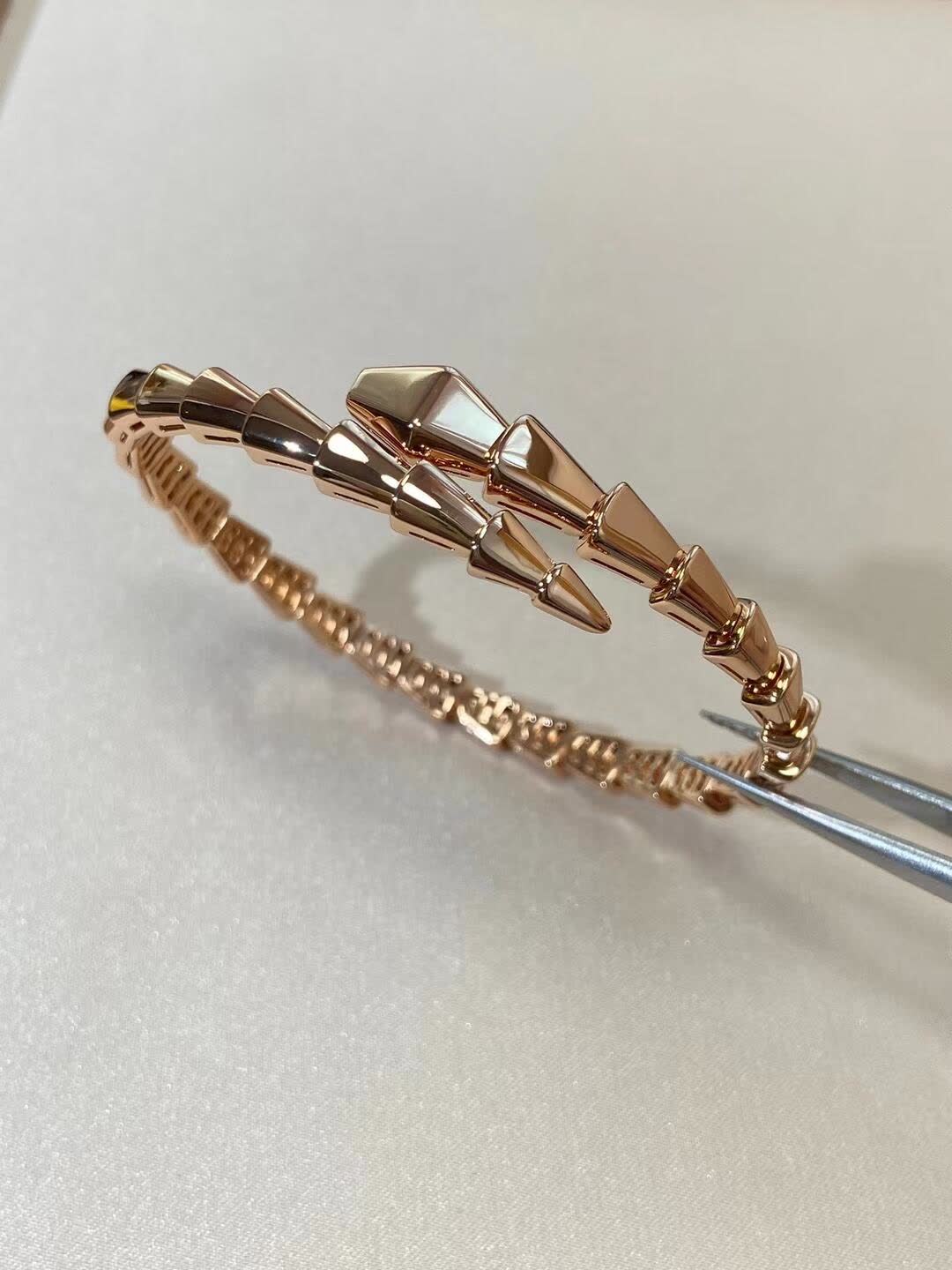 Bvlgari Gold Tone Crystal Bracelet