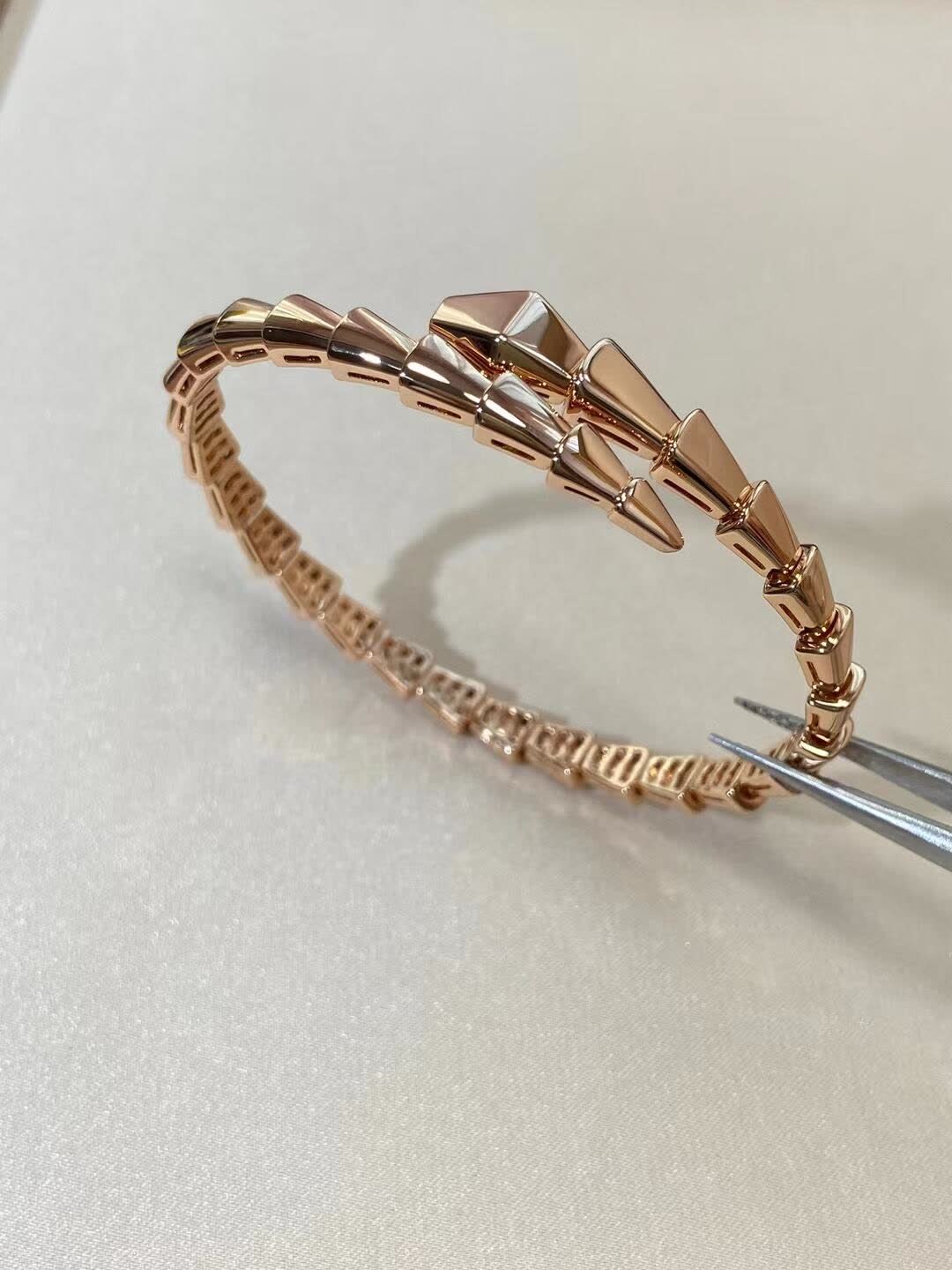 Bvlgari Gold Tone Crystal Bracelet
