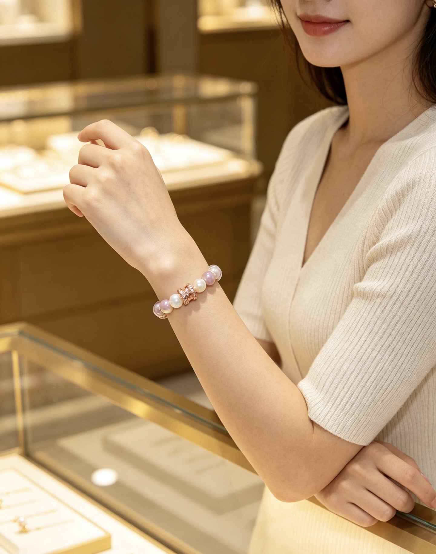 Bvlgari Multicolored Pearl Bracelet