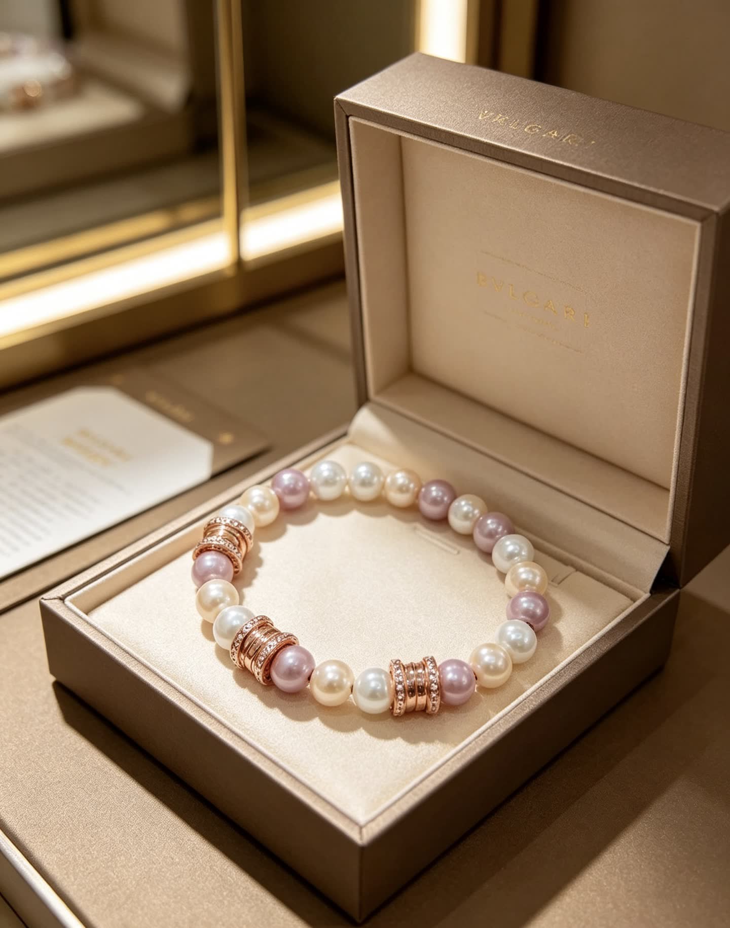 Bvlgari Multicolored Pearl Bracelet