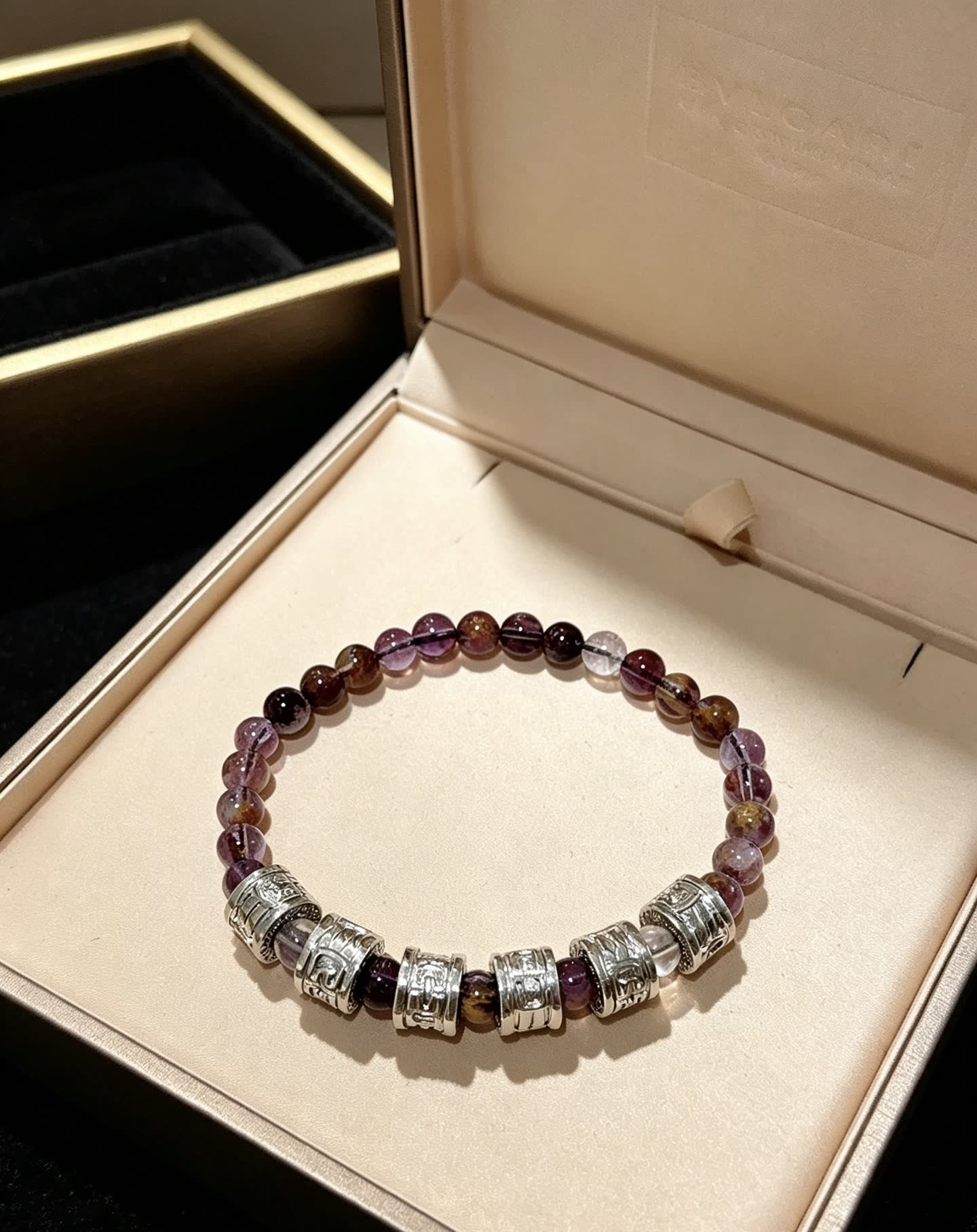 Bvlgari Amethyst Beaded Bracelet